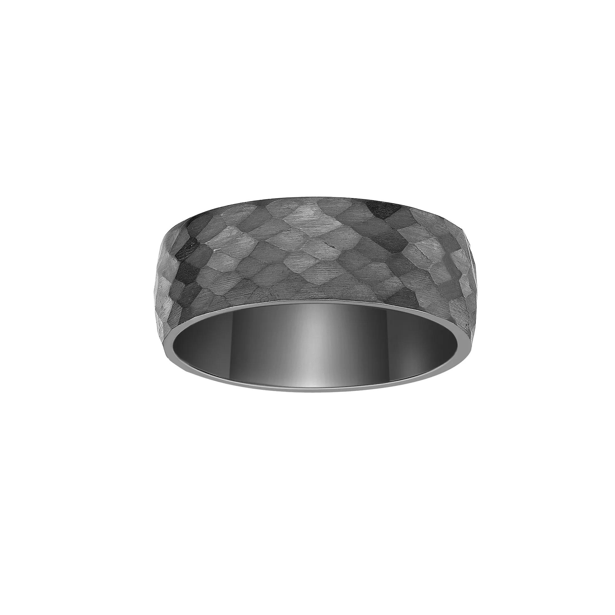Men's LYNX Black Zirconium Ring, Size: 12, Stainless Product Image