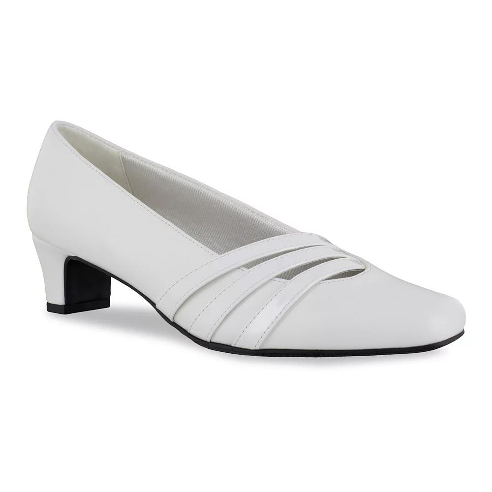 Easy Street Entice Women's Square Toe Pumps, Size: 8.5, White Product Image