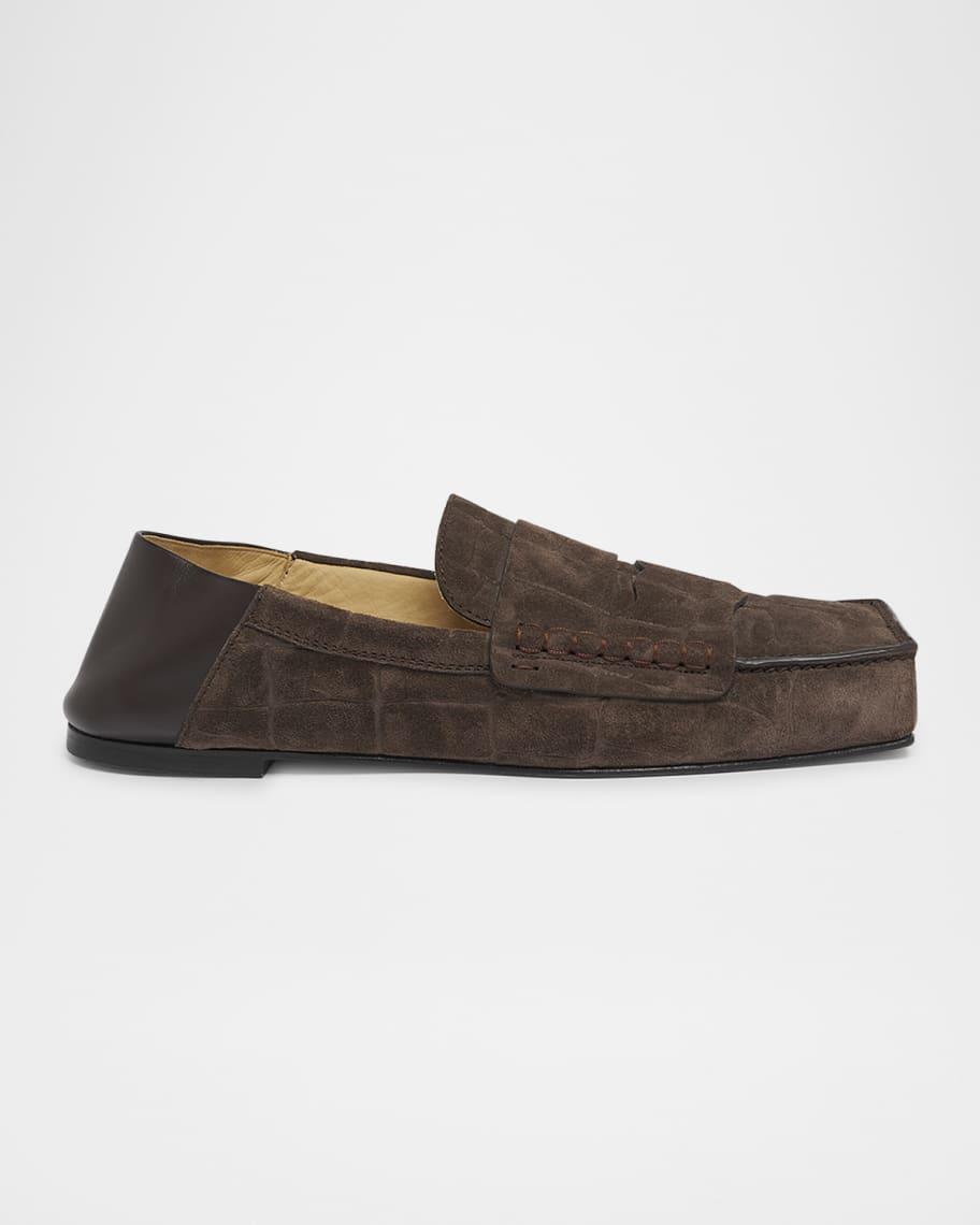 Men's Les Mocassins Carre Suede Penny Loafers Product Image