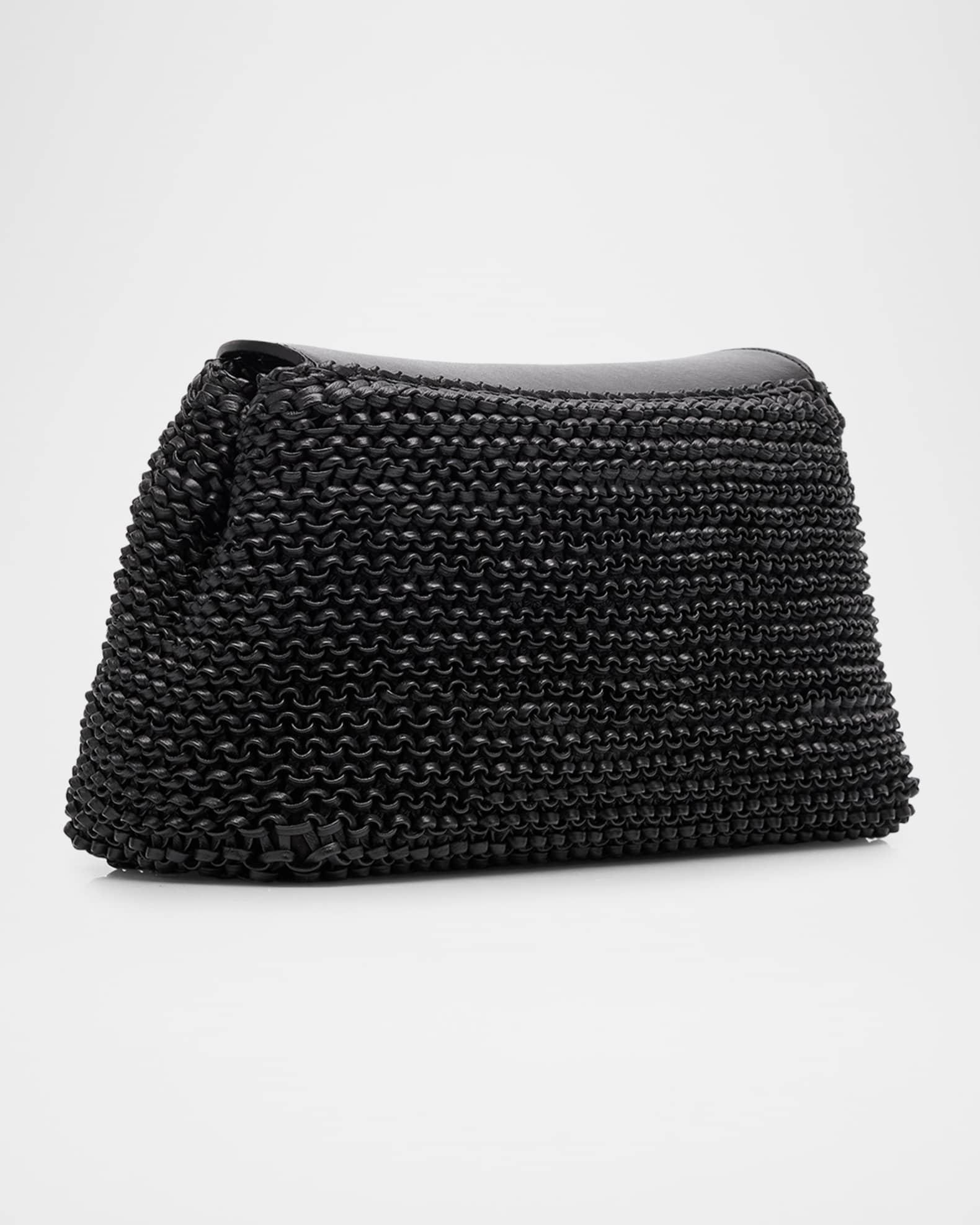 T-Lock Woven Leather Clutch Bag Product Image