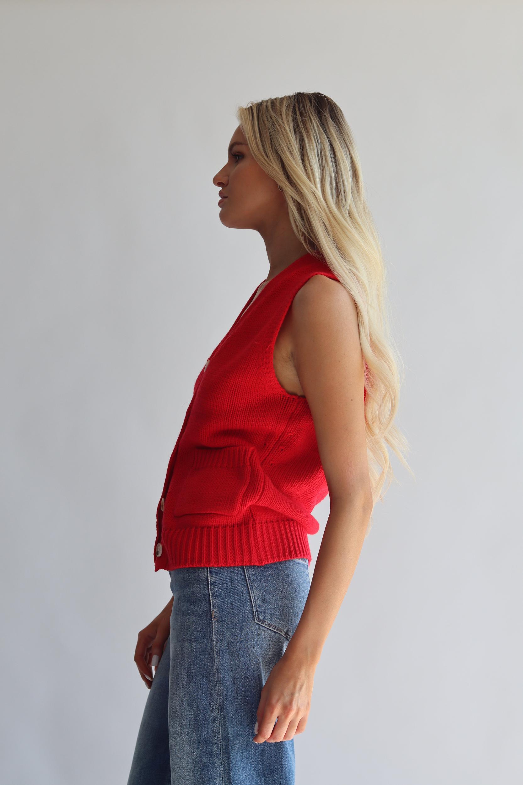 Sleeveless Sweater Vest Product Image