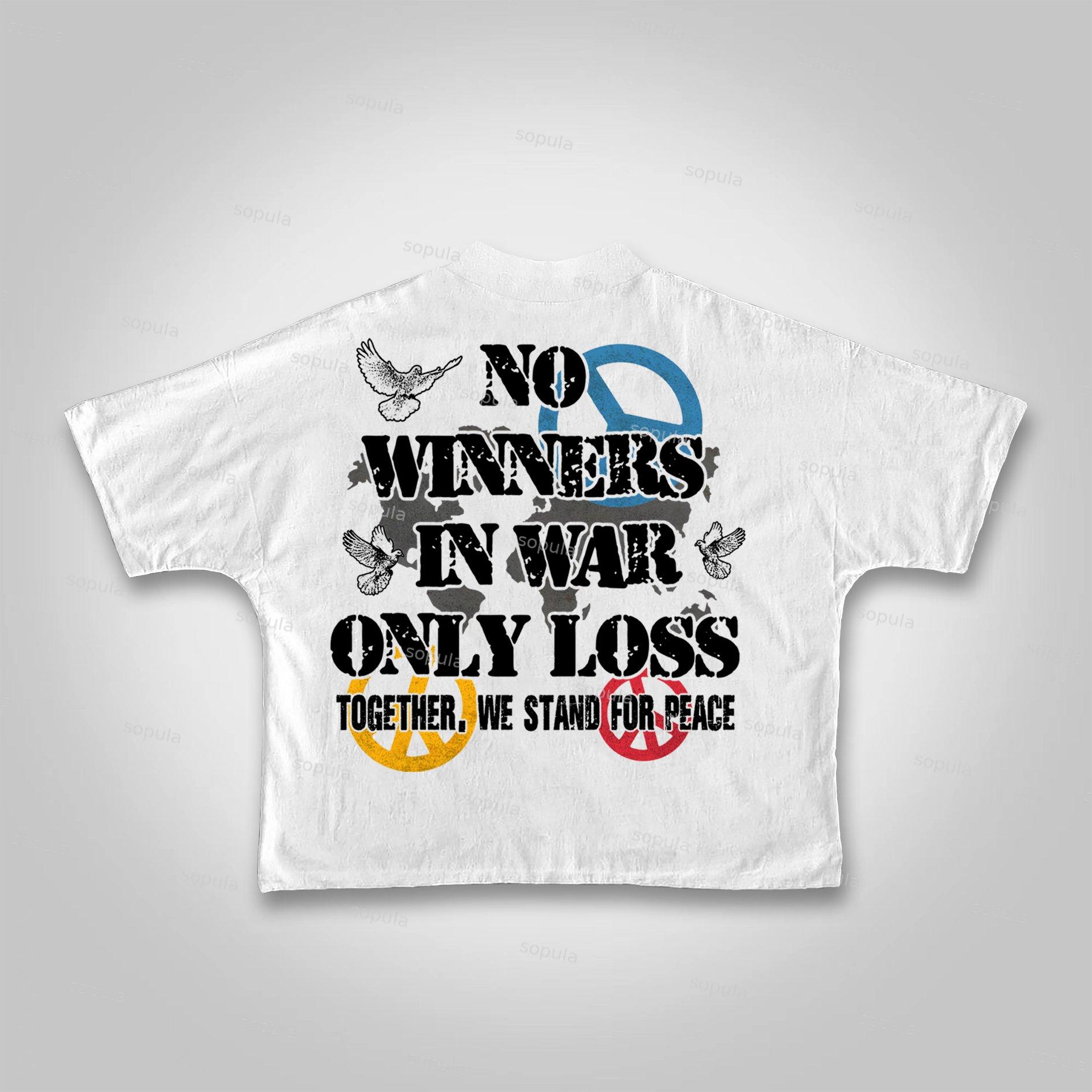 Sopula Human Beings Need Peace, Not War. Vintage Graphics Cropped T-Shirts Product Image