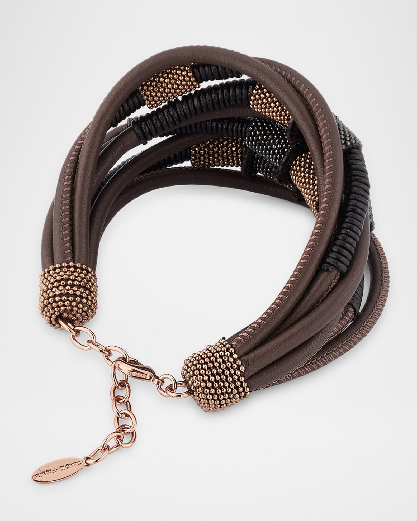 8-Strand Monili Leather Bracelet Product Image