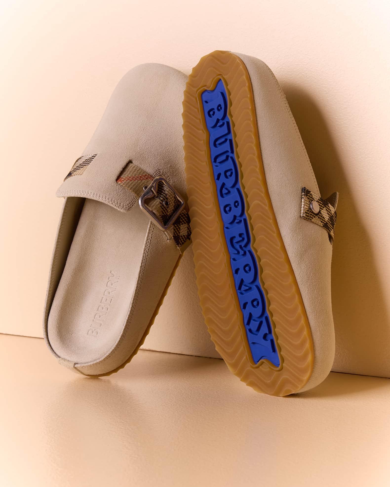 Urchin Suede Check Buckle Clogs Product Image
