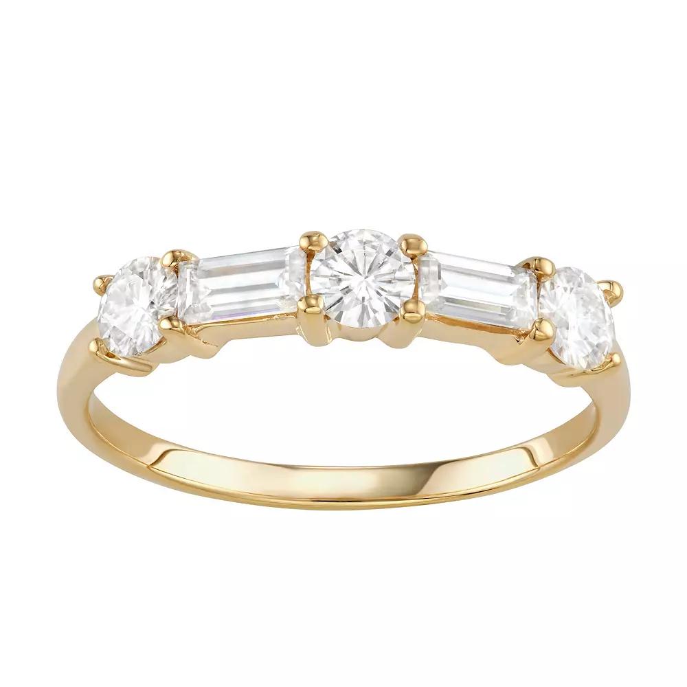 Charles & Colvard 14k Gold 1 1/6 Carat T.W. Lab-Created Moissanite Stackable Ring, Women's, Size: 5, Yellow Product Image