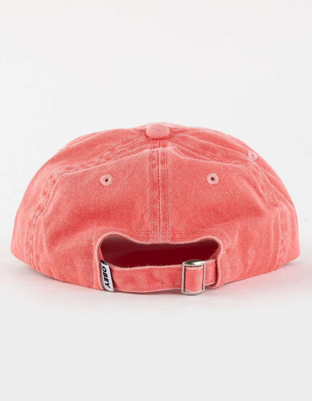 OBEY Pigment Lowercase 6 Panel Mens Strapback Hat - PINK Product Image