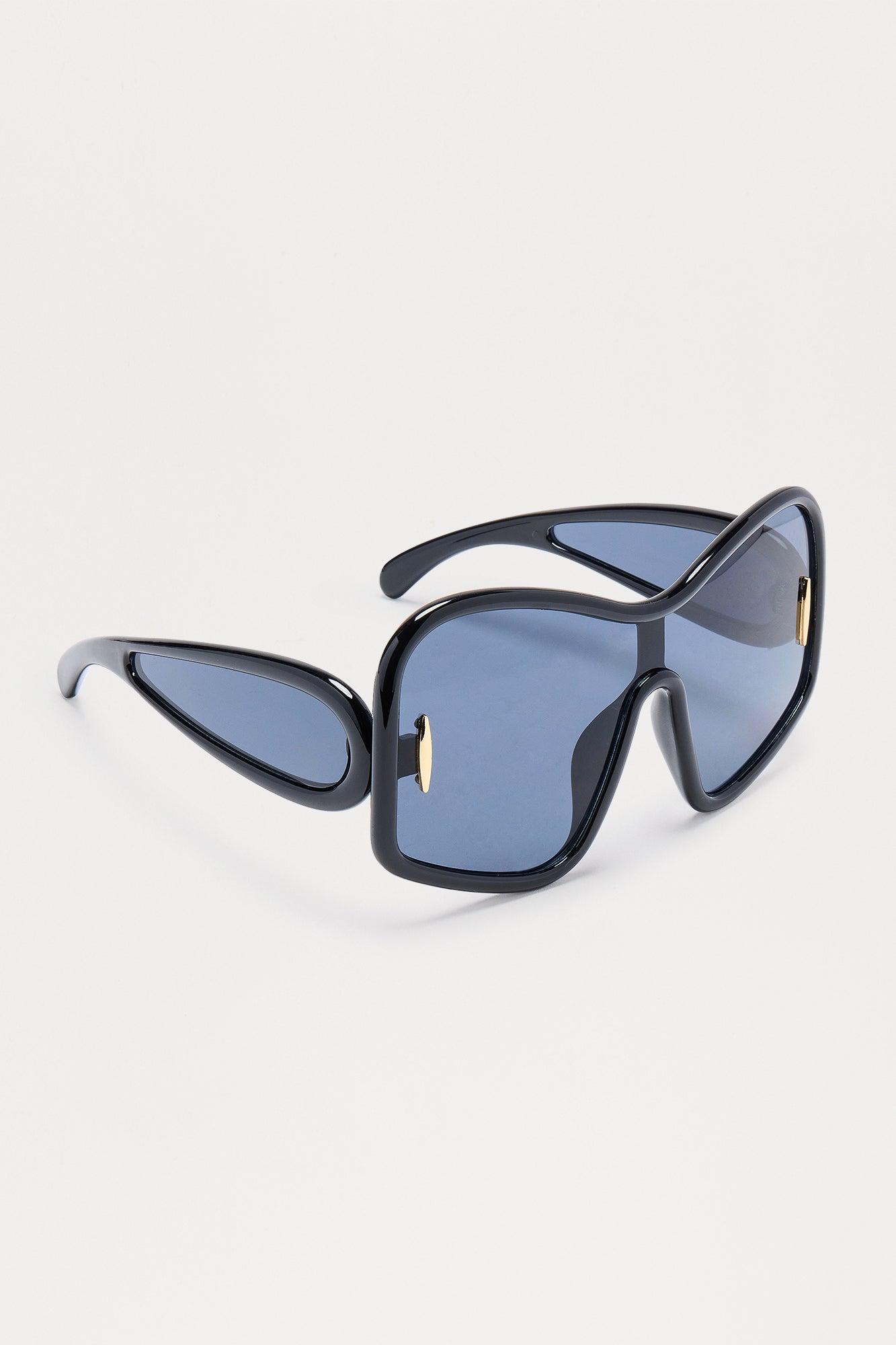 Patricia Oversized Shield Sunglasses  - Black Female Product Image