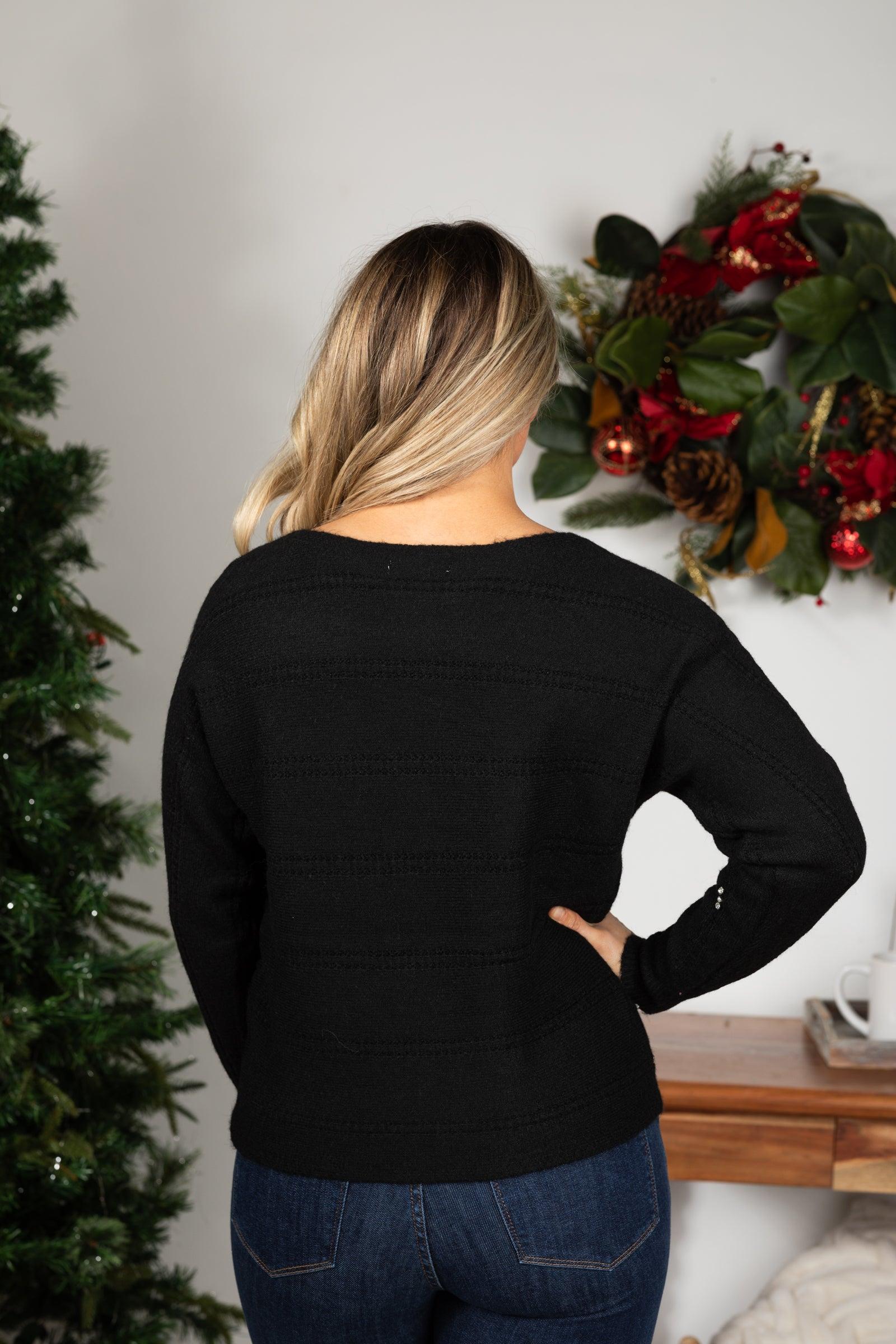 Pearl And Jewel Boat Neck Sweater Product Image