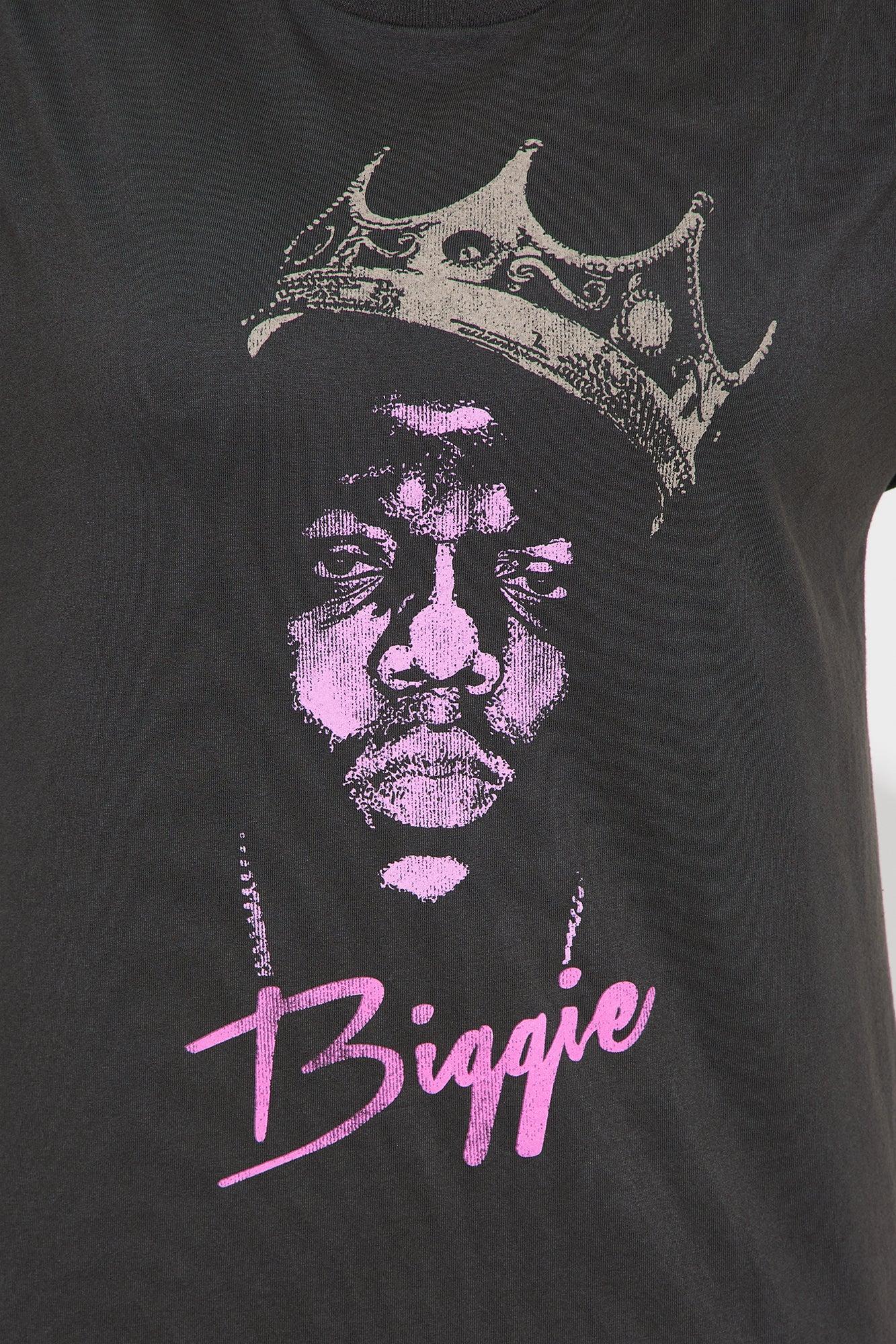 Biggie World Tour Washed Oversized Tee - Black Female Product Image