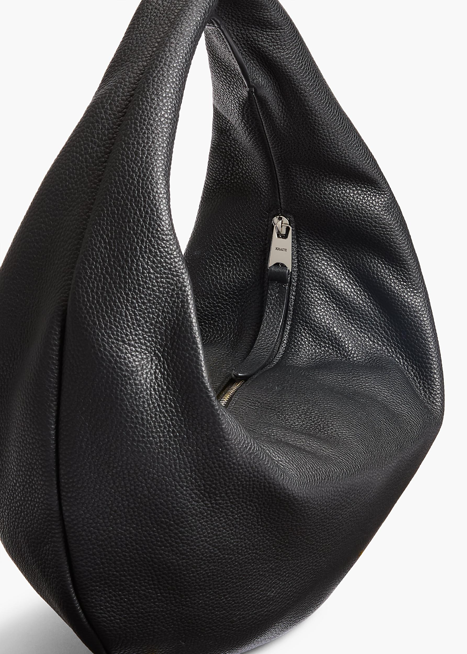 Medium Olivia Hobo in Black Pebbled Leather Product Image