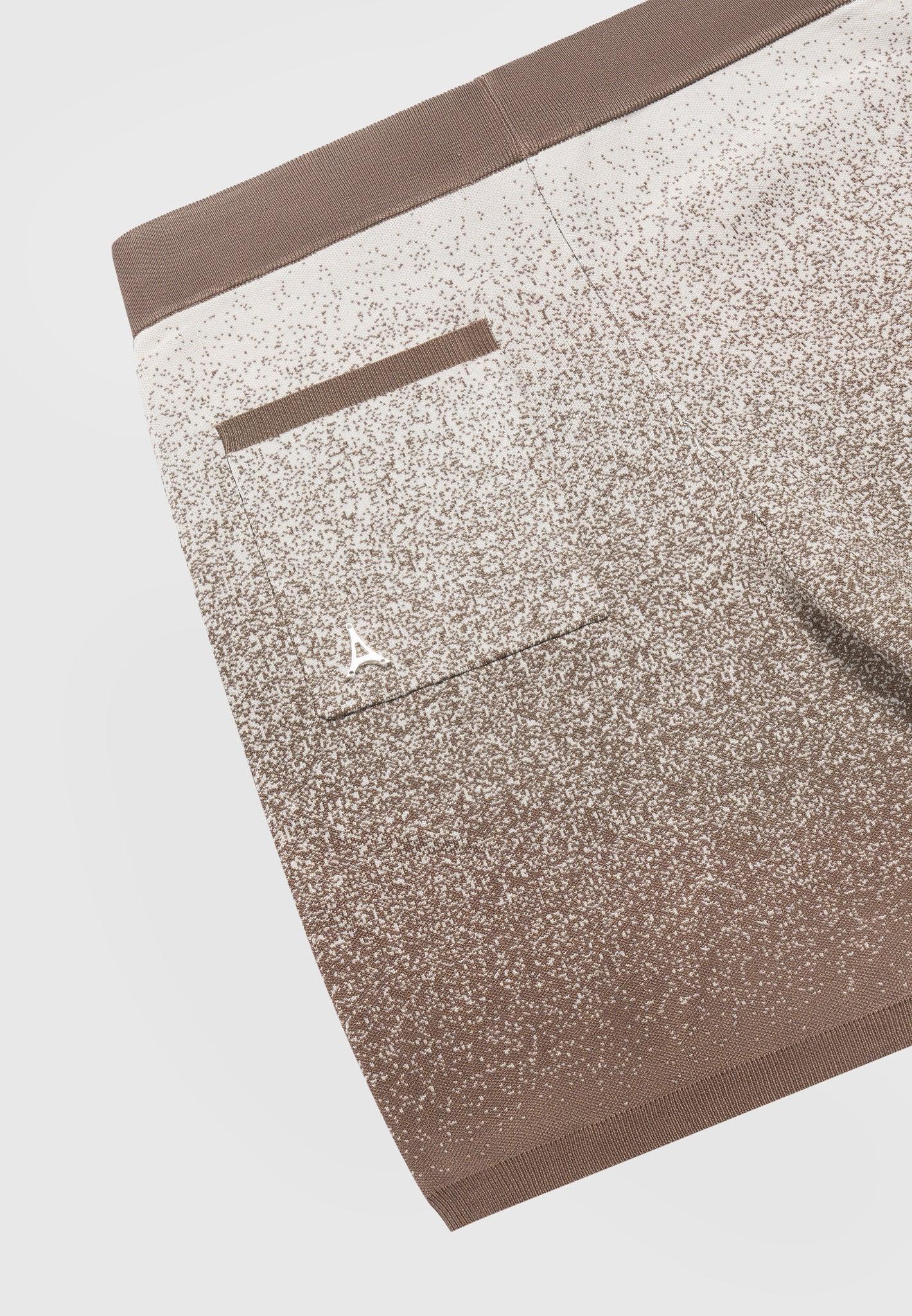 Ombré Knit Shorts - Taupe/White Male Product Image