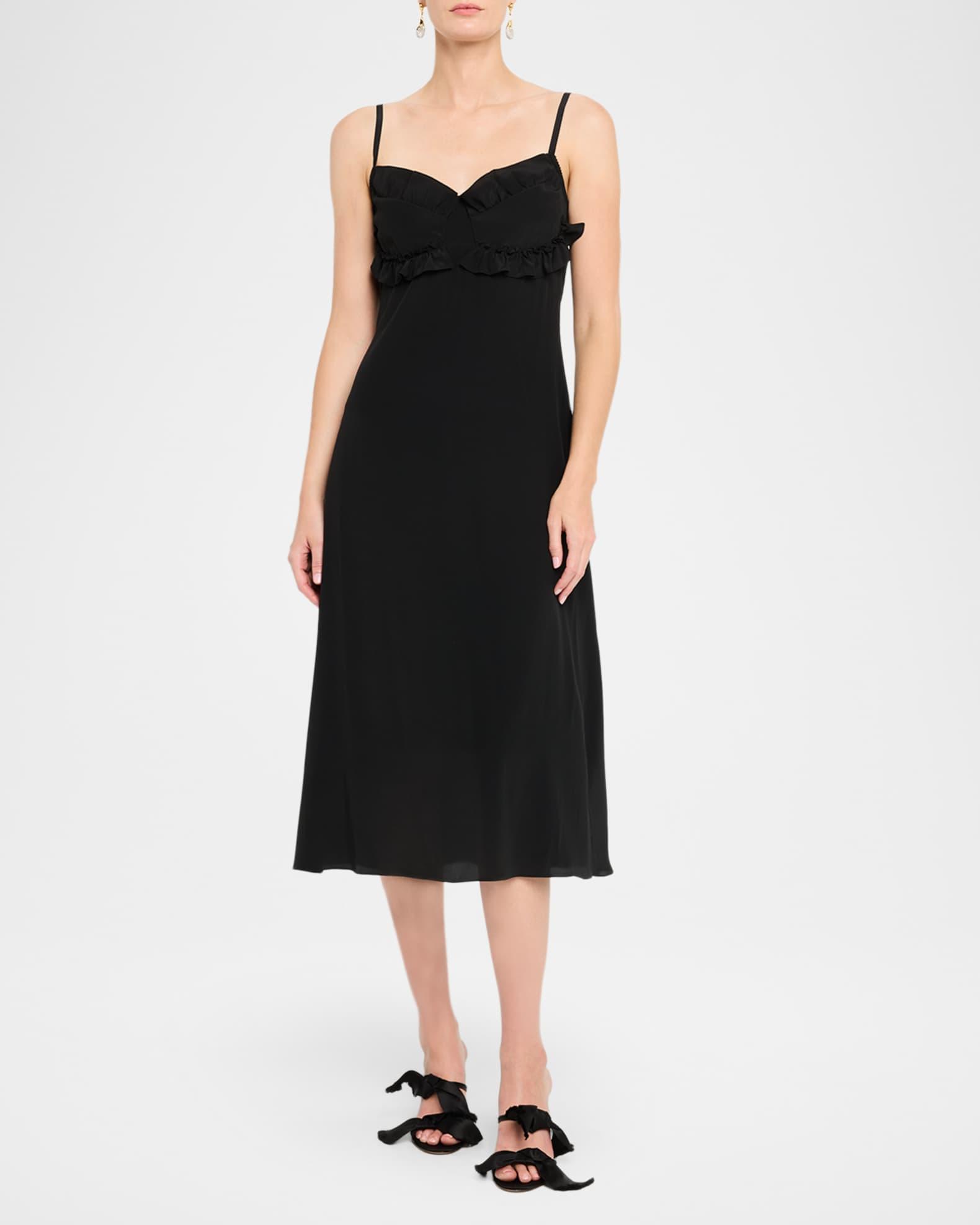 Ruffle Bust Midi Dress Product Image