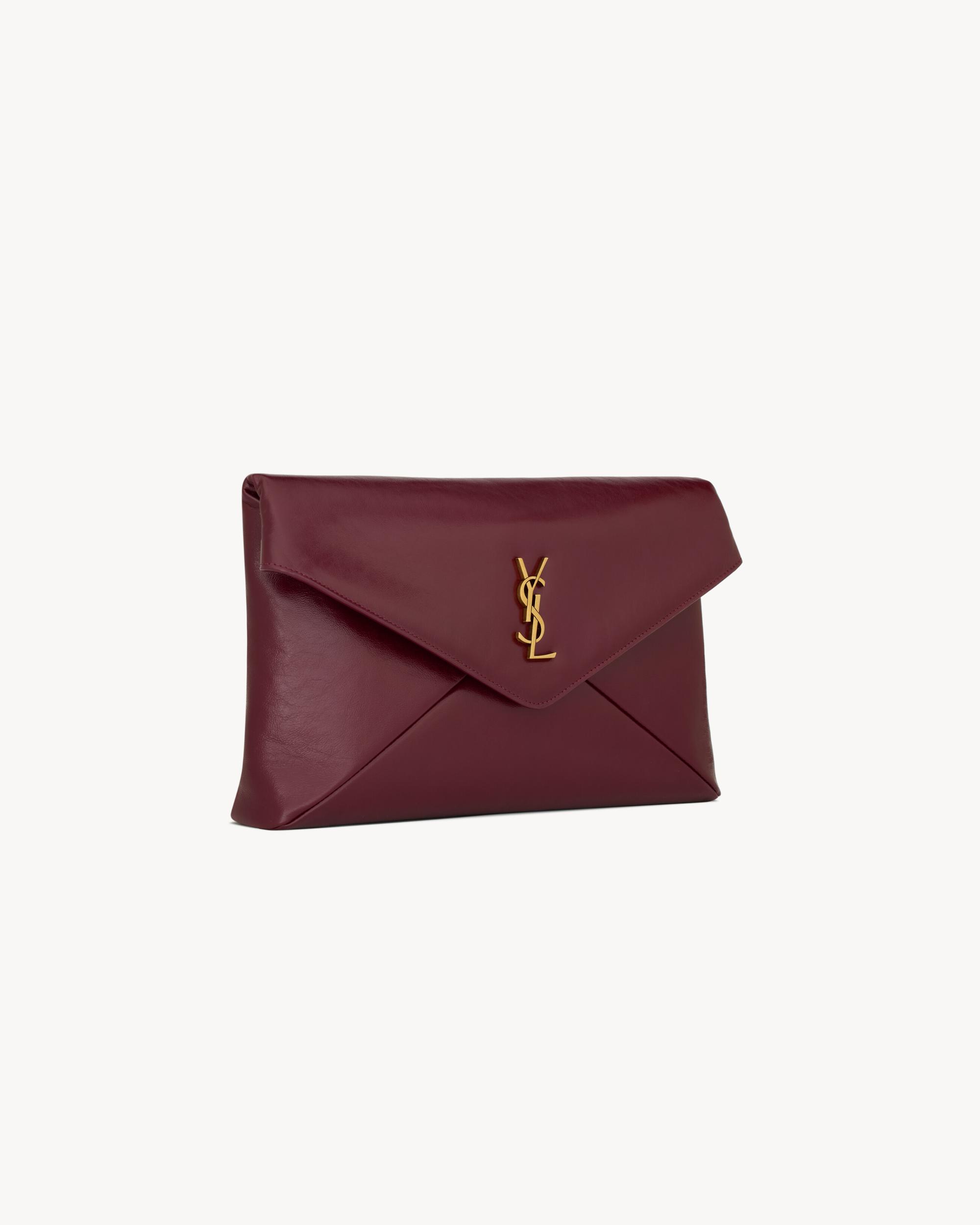 CASSANDRE large envelope pouch in shiny leather Product Image