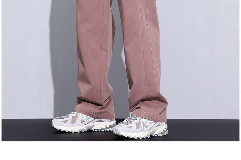 Drawstring Waist Lettering Loose Fit Pants Product Image