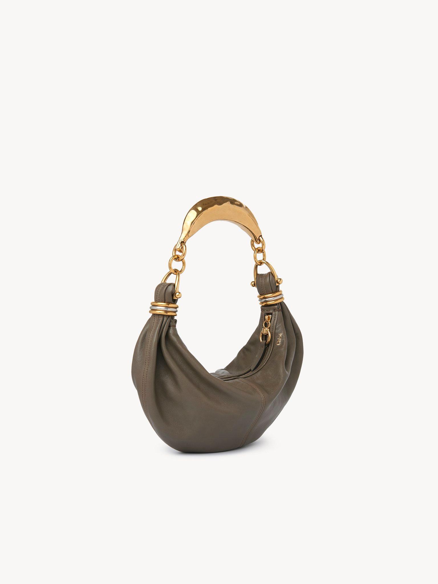 Small Bracelet hobo Bag in grained leather Product Image