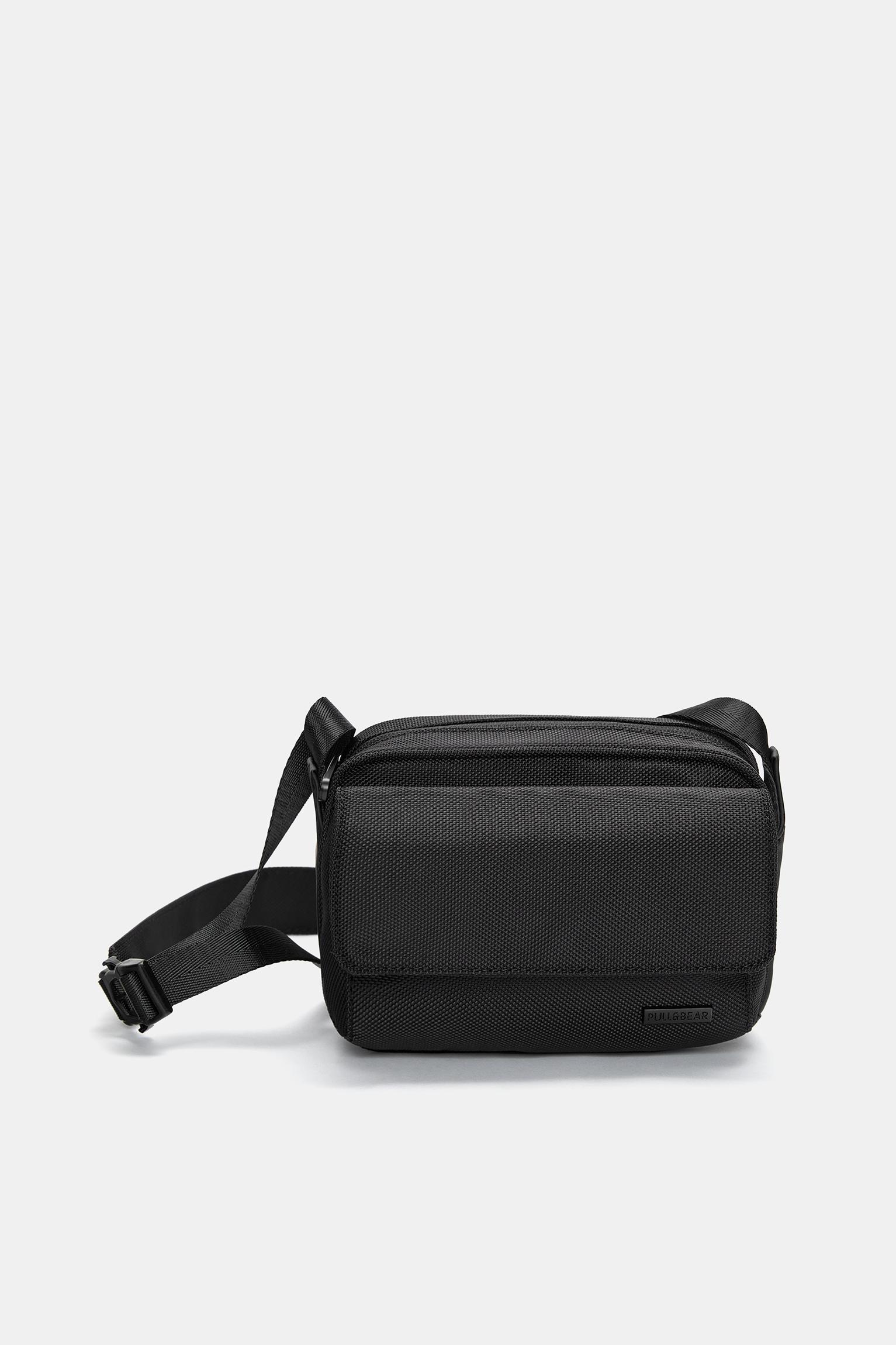 Nylon crossbody bag with flap Product Image