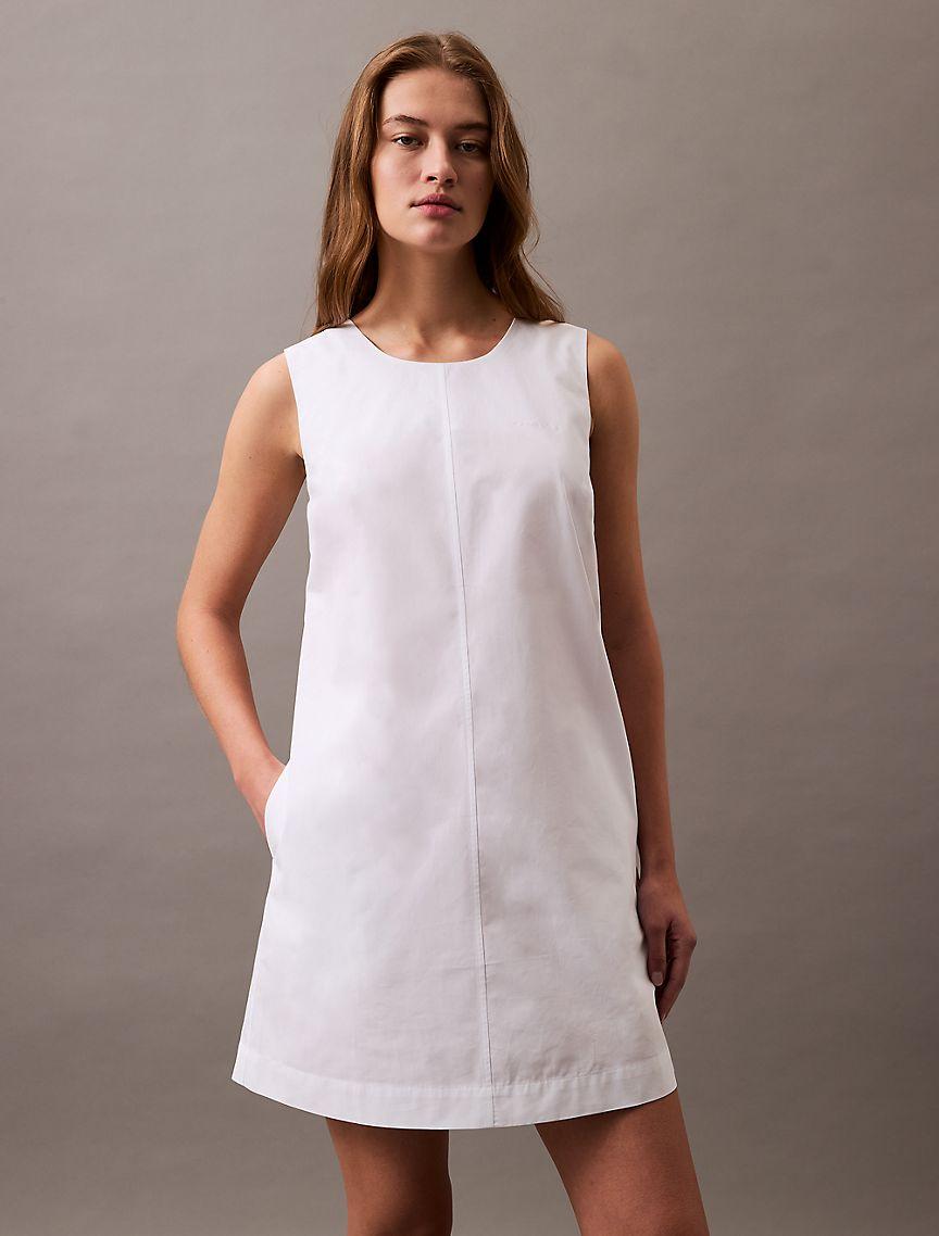 Cotton Poplin Sleeveless Mini Dress Product Image