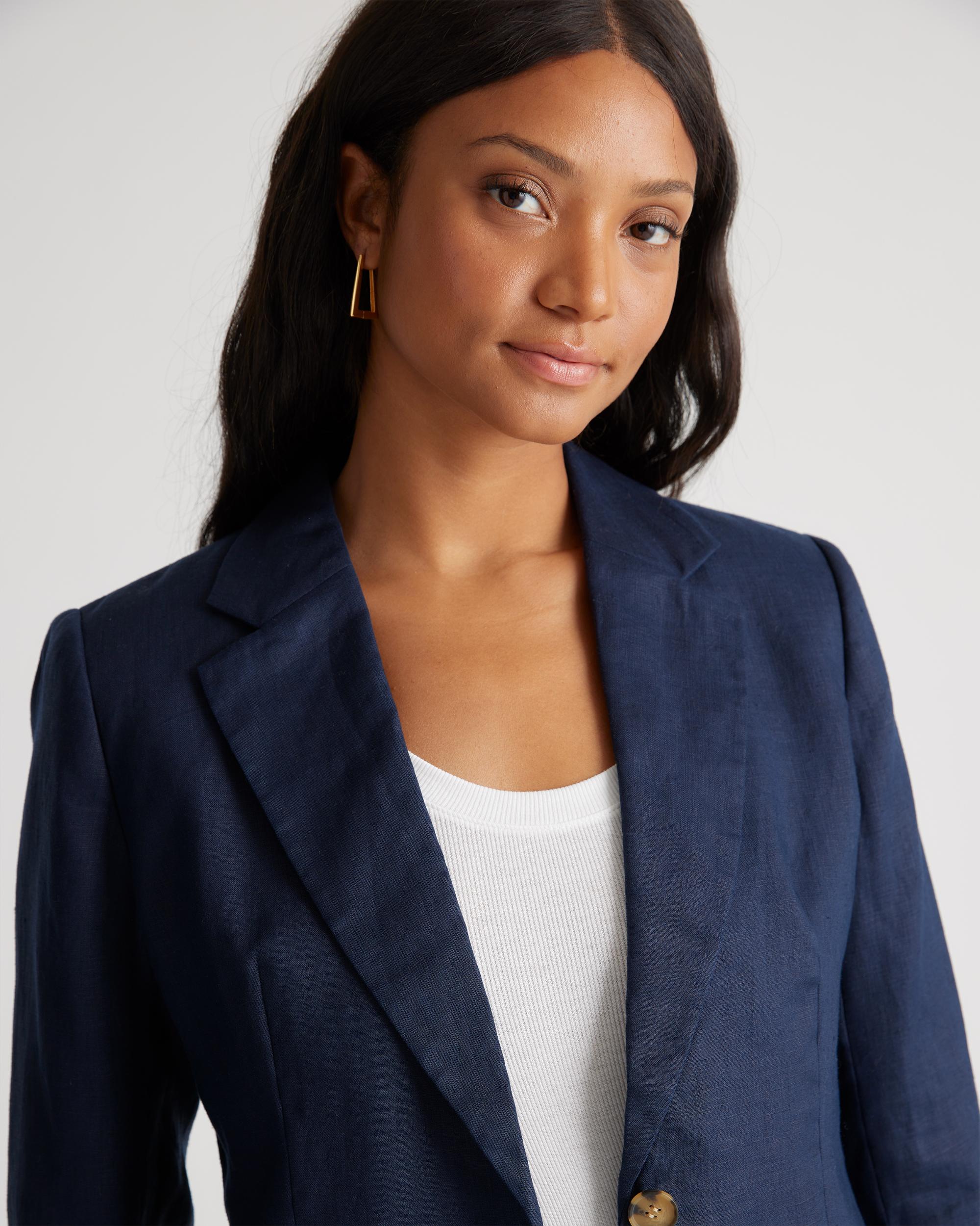 Quince | Women's 100% European Linen Structured Blazer Product Image