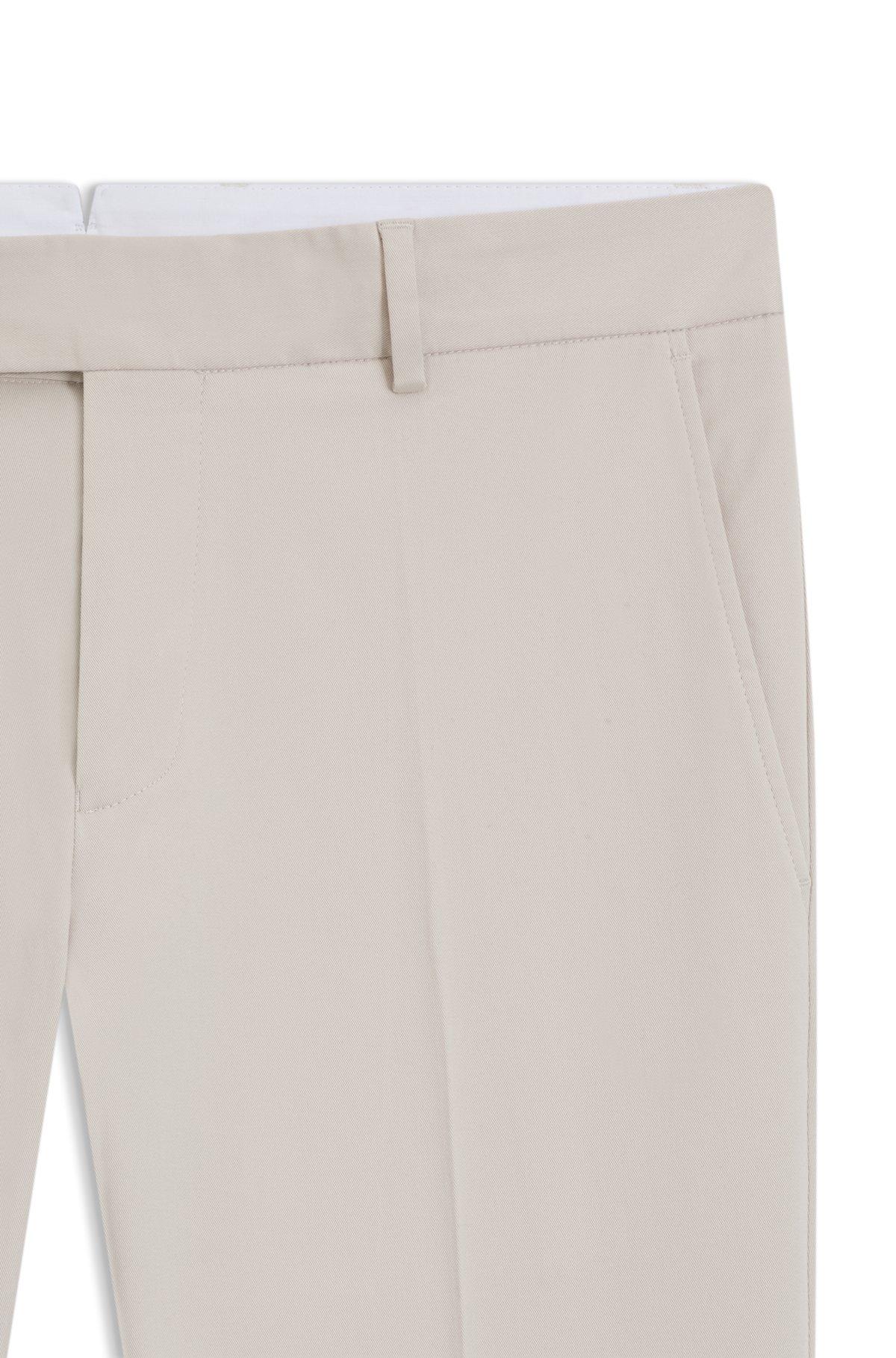 Washable slim-fit trousers in stretch cotton Product Image