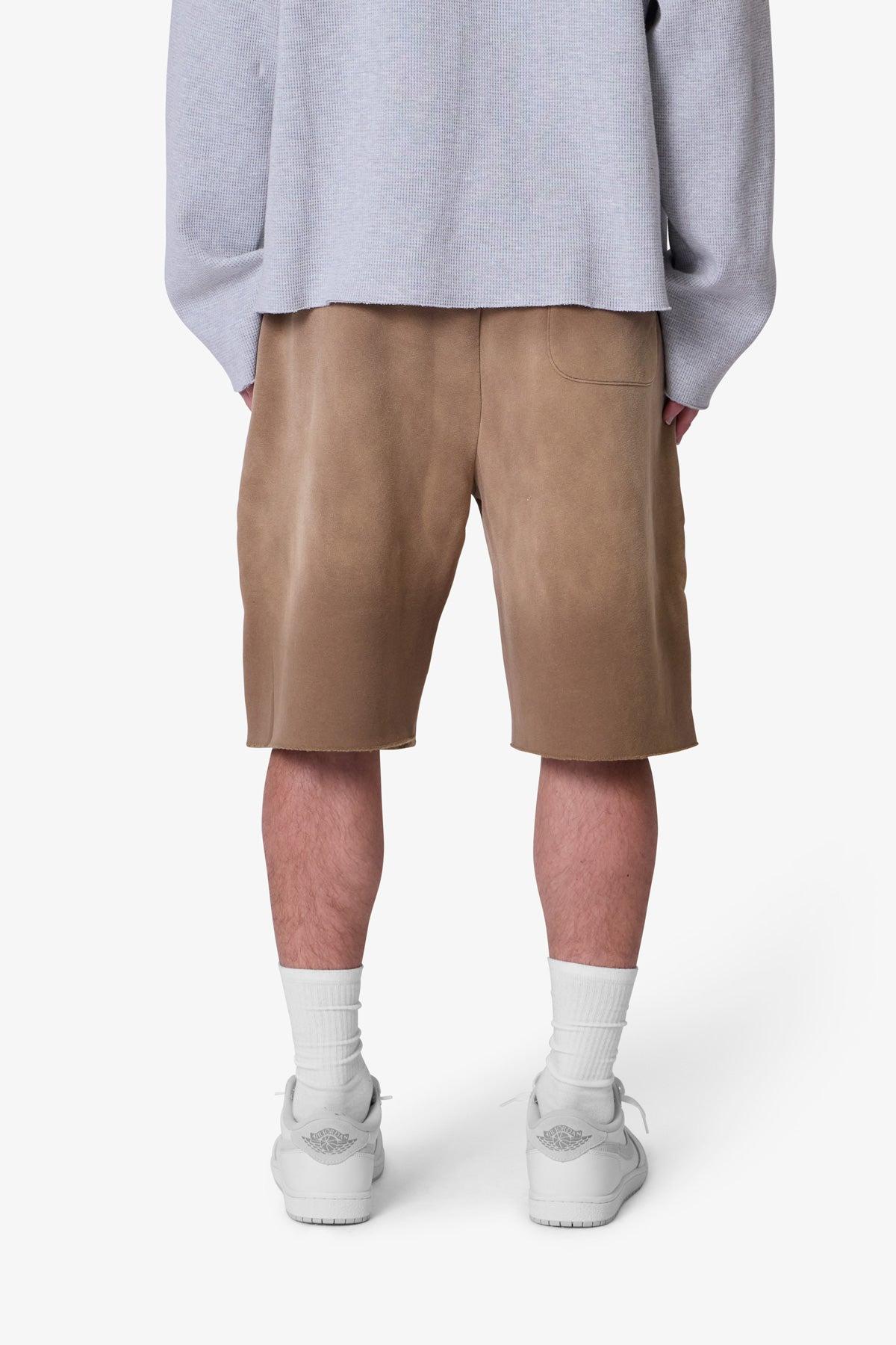 West Double Knee Sweatshorts - Tan Product Image