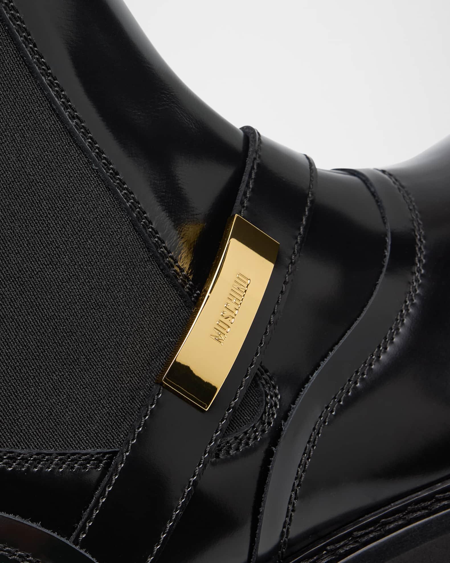 Men's Leather Logo-Plaque Chelsea Boots Product Image