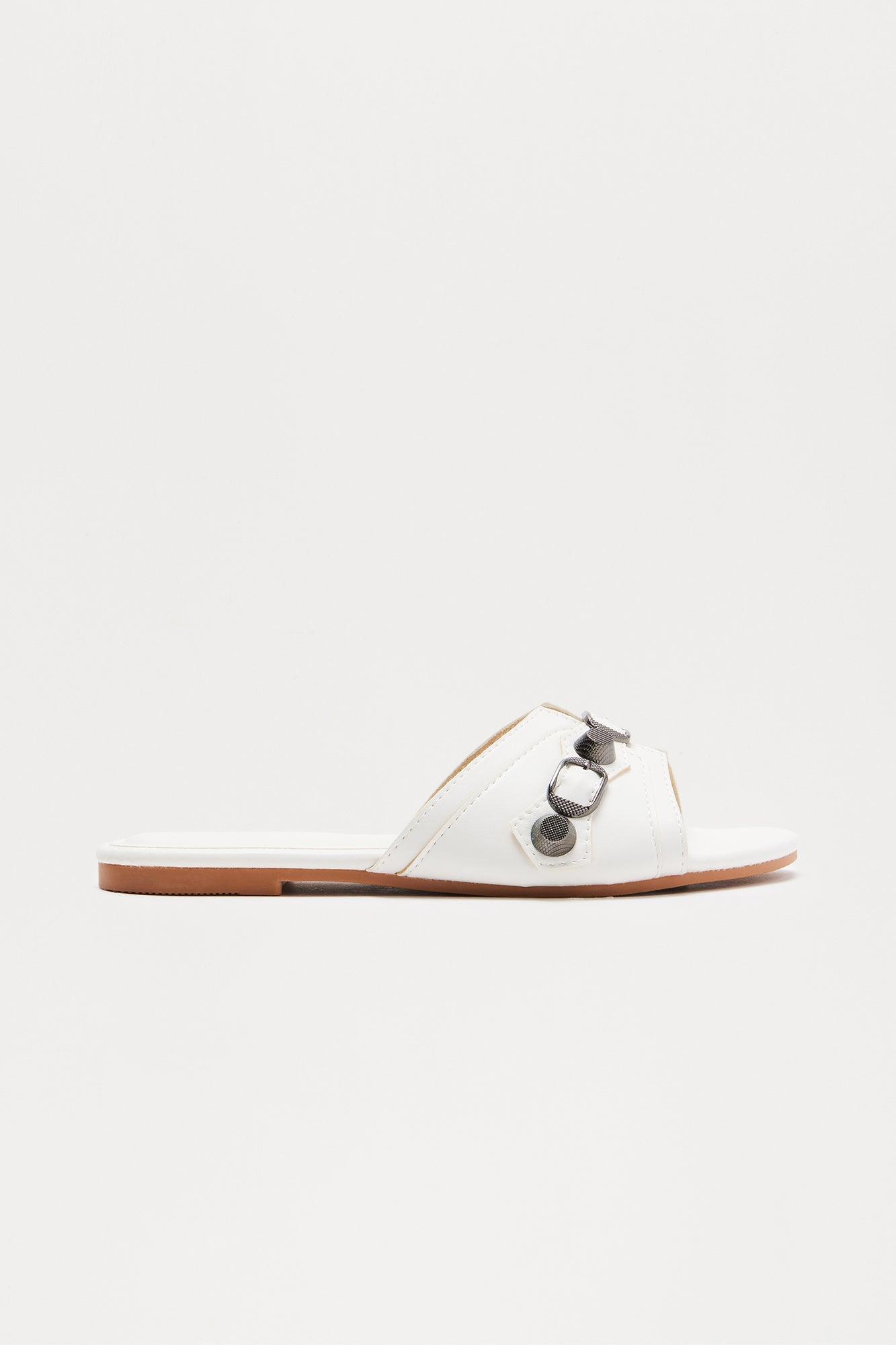 Eason Hardware Sandals - White Product Image