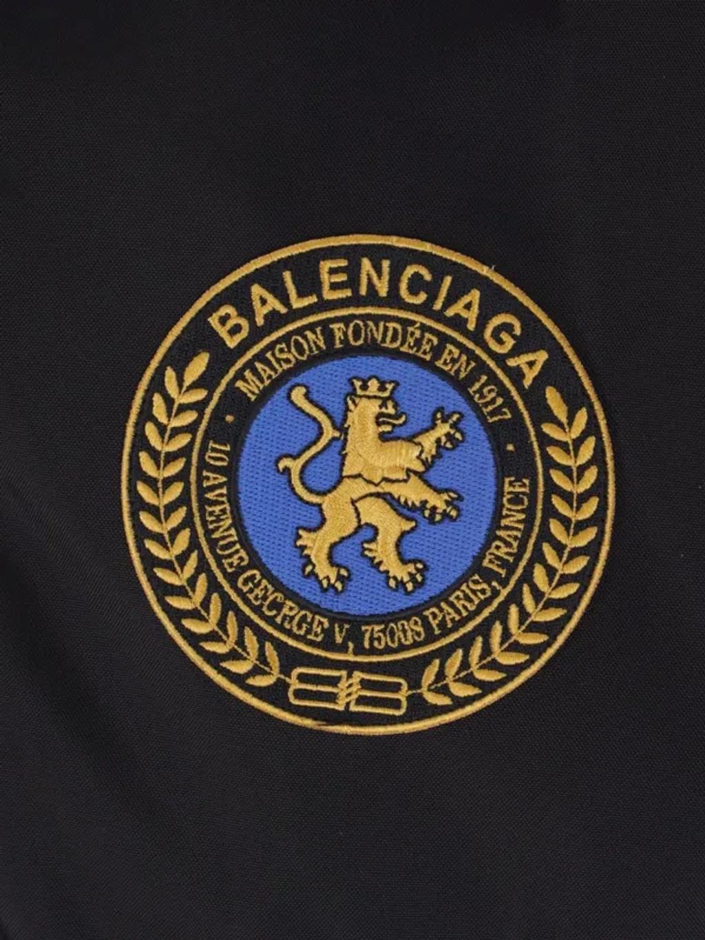 BALENCIAGA Nylon Uniform Merch Large Fit Bomber In Black Product Image