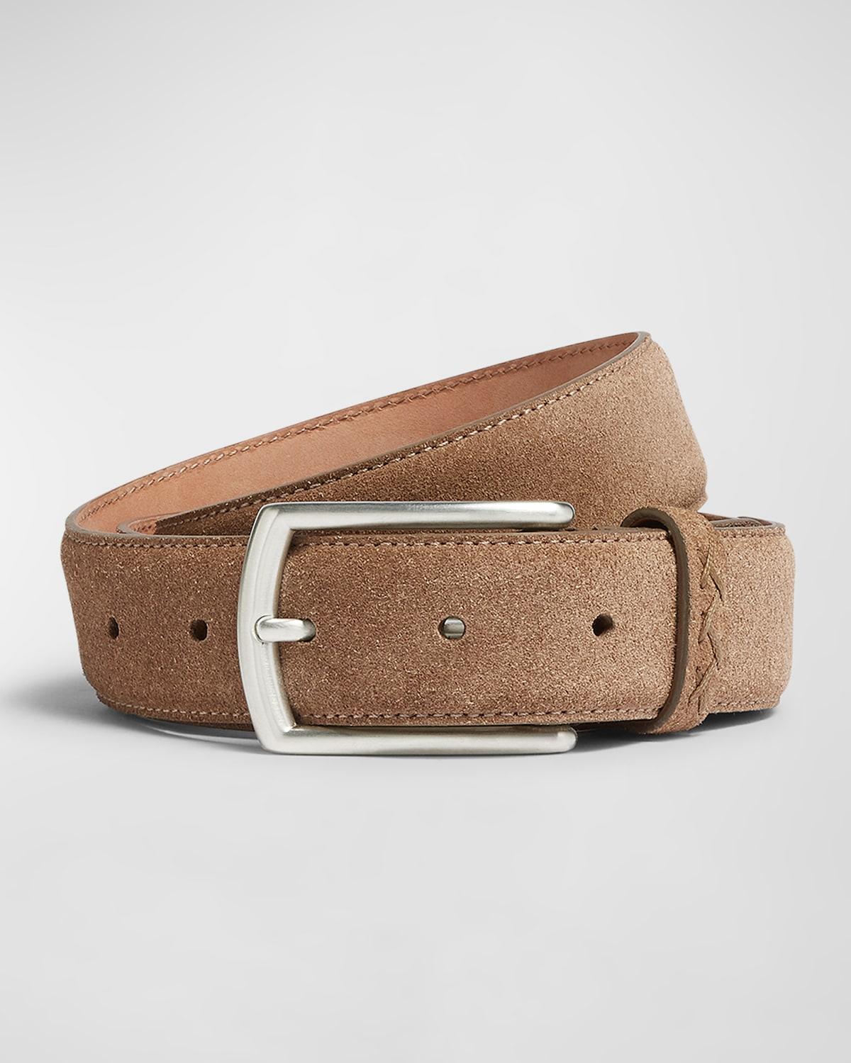 Zegna Z Lux Grey Melange Suede Belt Product Image