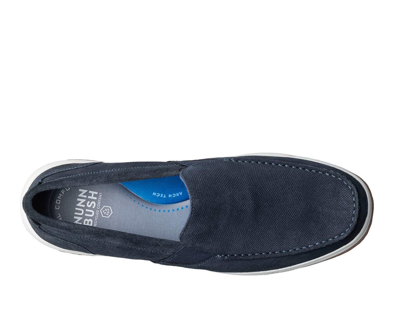 Men's Nunn Bush Luca Suede Moc Toe Venetian Slip On Loafers Product Image