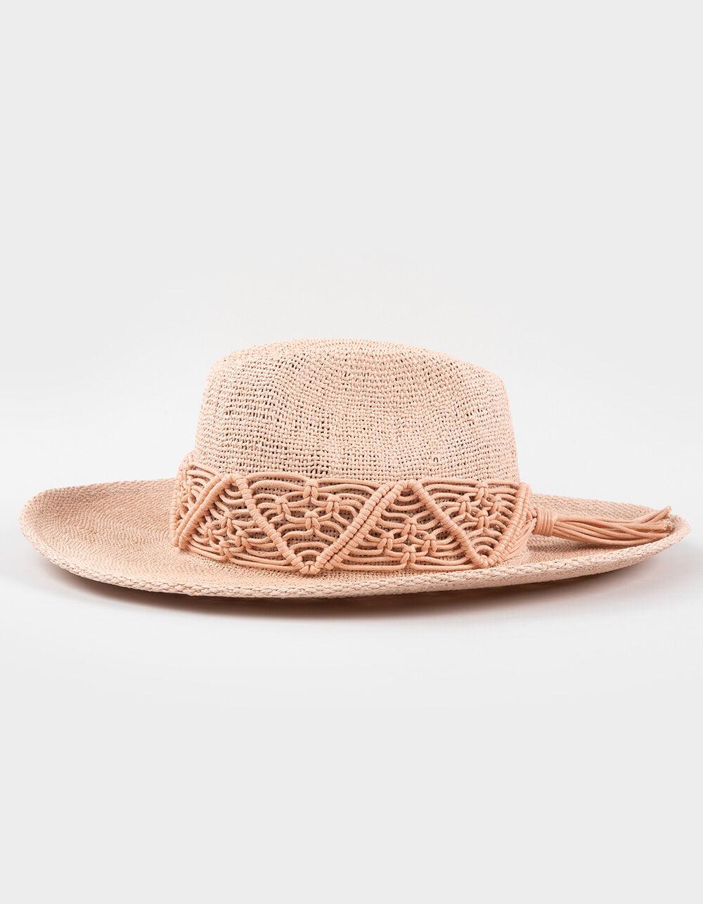 BRIXTON Matteo Womens Straw Hat - PINK Product Image