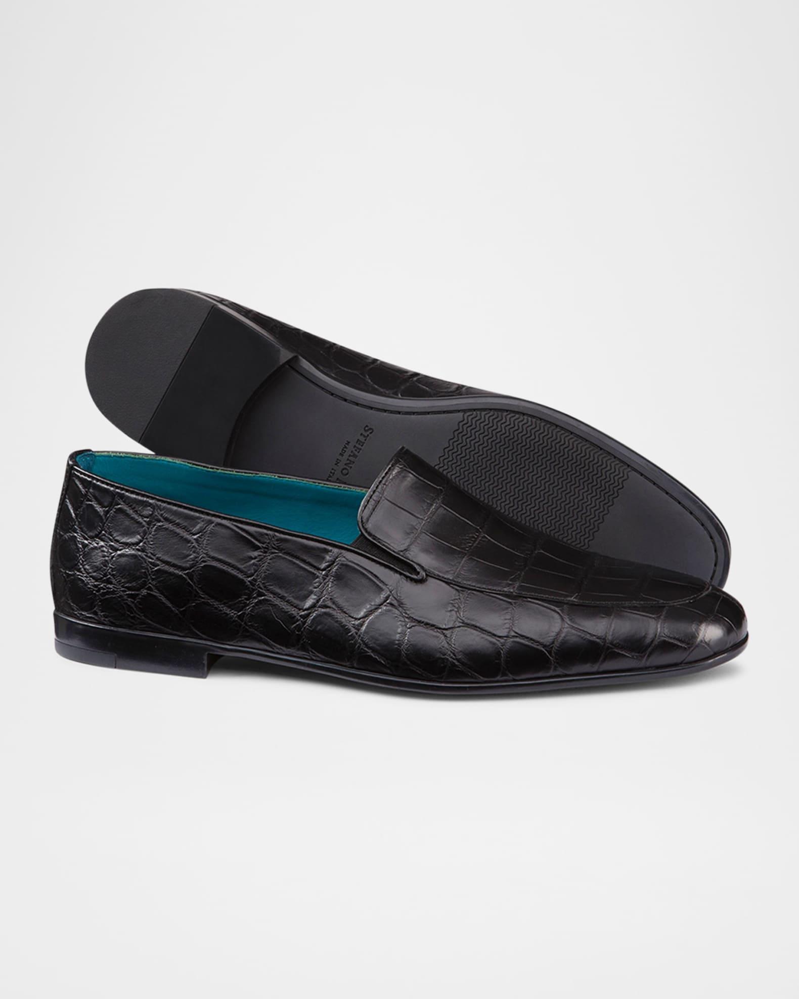 Men's Crocodile Leather Loafers Product Image