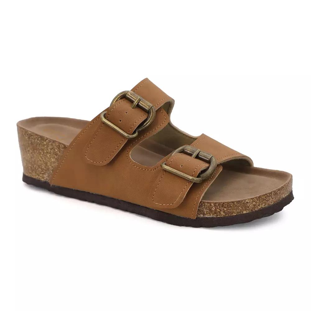 Yoki Lorayn-10 Women's Wedge Slip-On Sandals,  Product Image