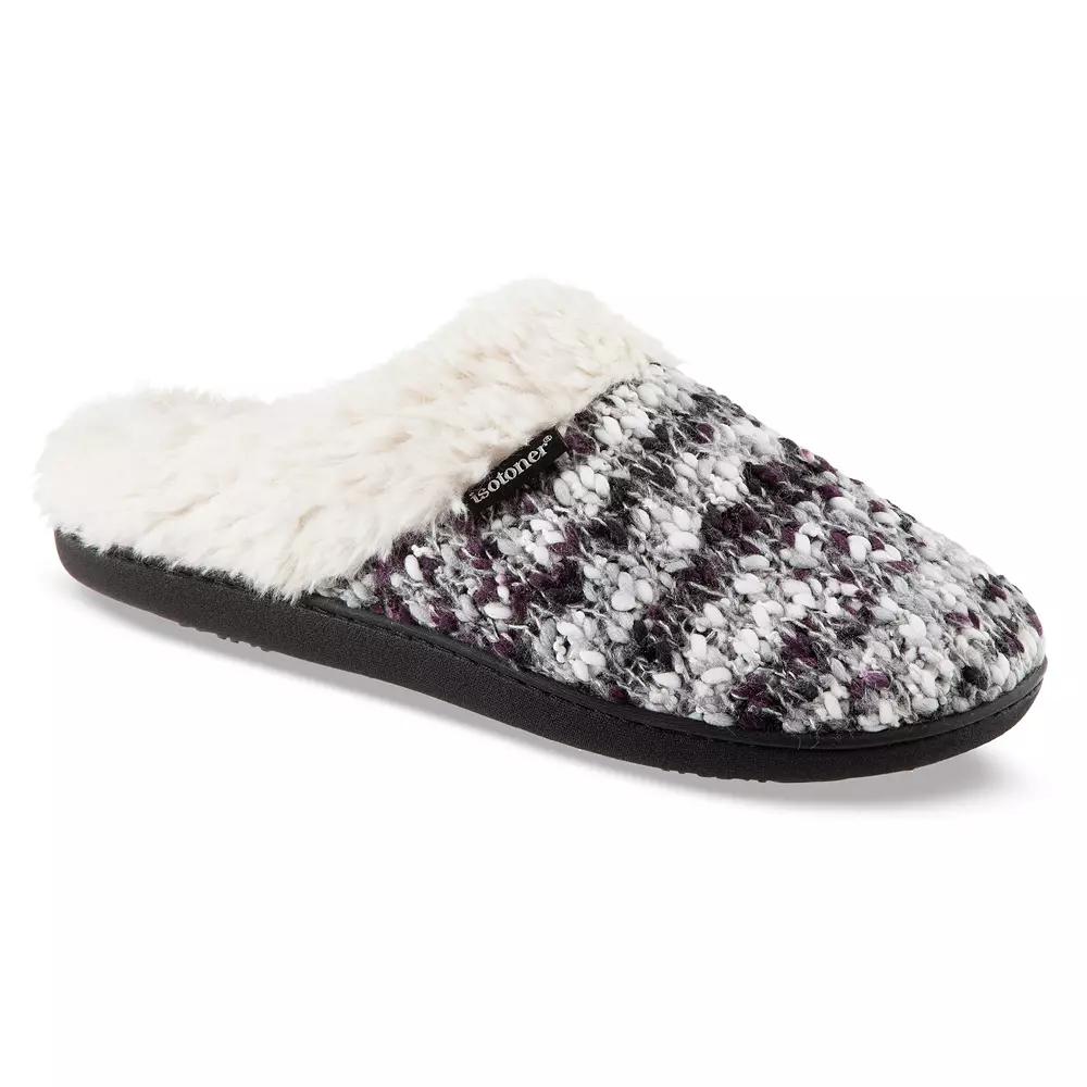 Isotoner Women's Sweater Knit Amanda Hoodback Slippers Product Image