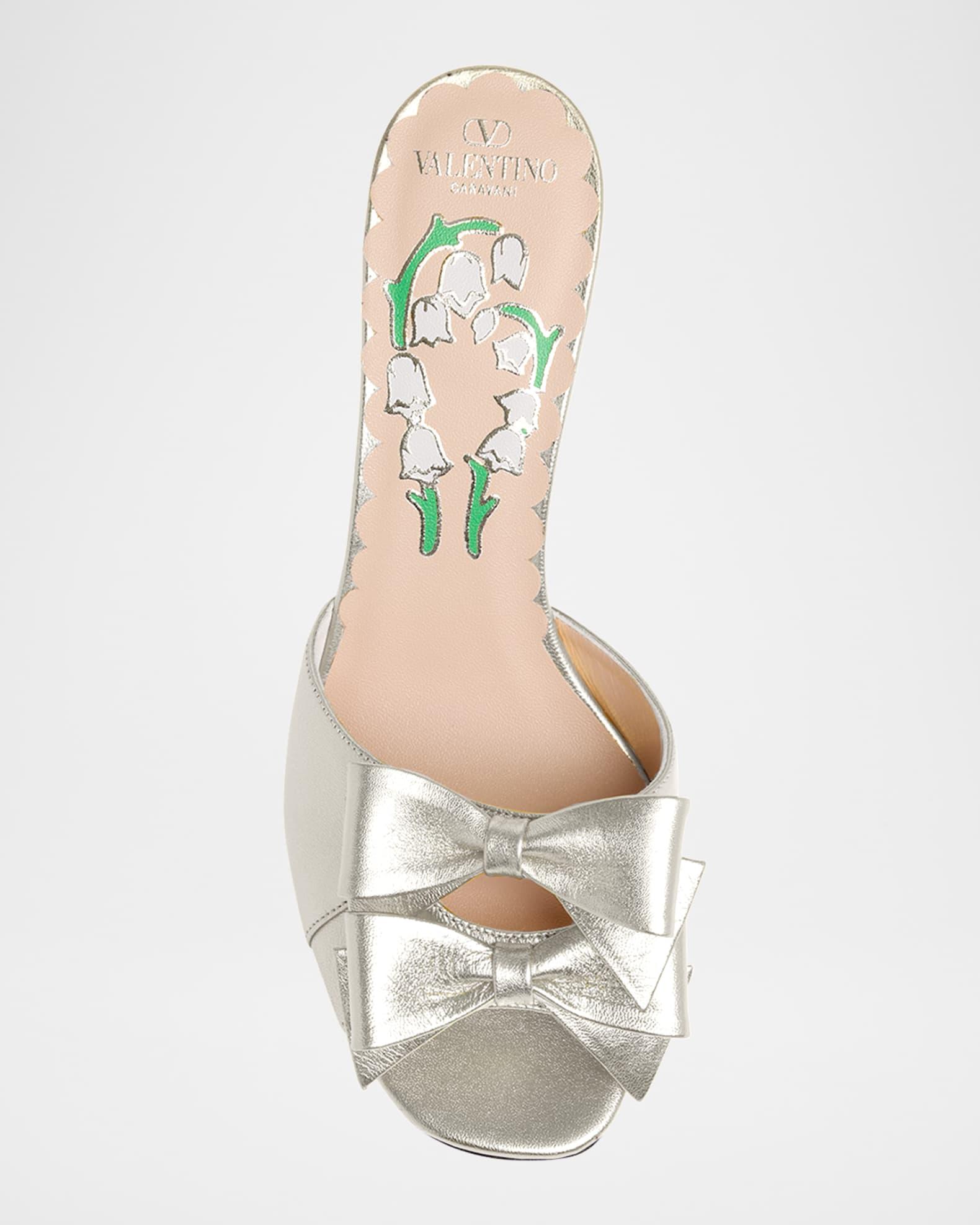 Bowow Logo Metallic Leather Sandals Product Image