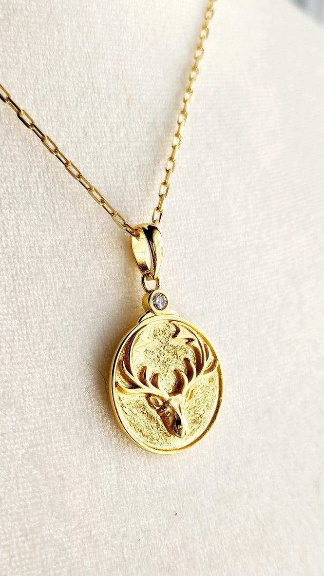 Zodiac Virgo Antler Necklace Product Image