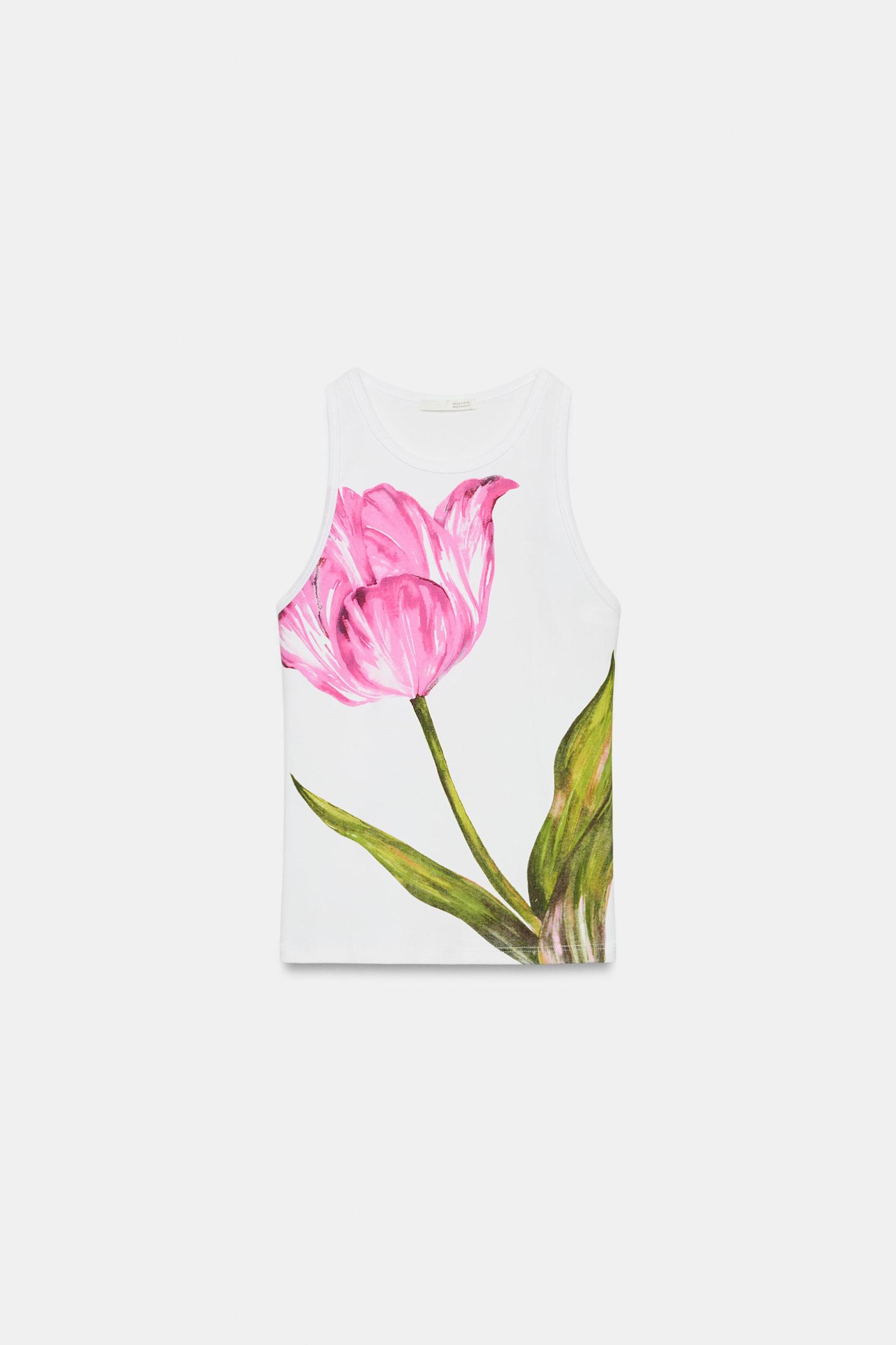 FLORAL PRINT T-SHIRT Product Image