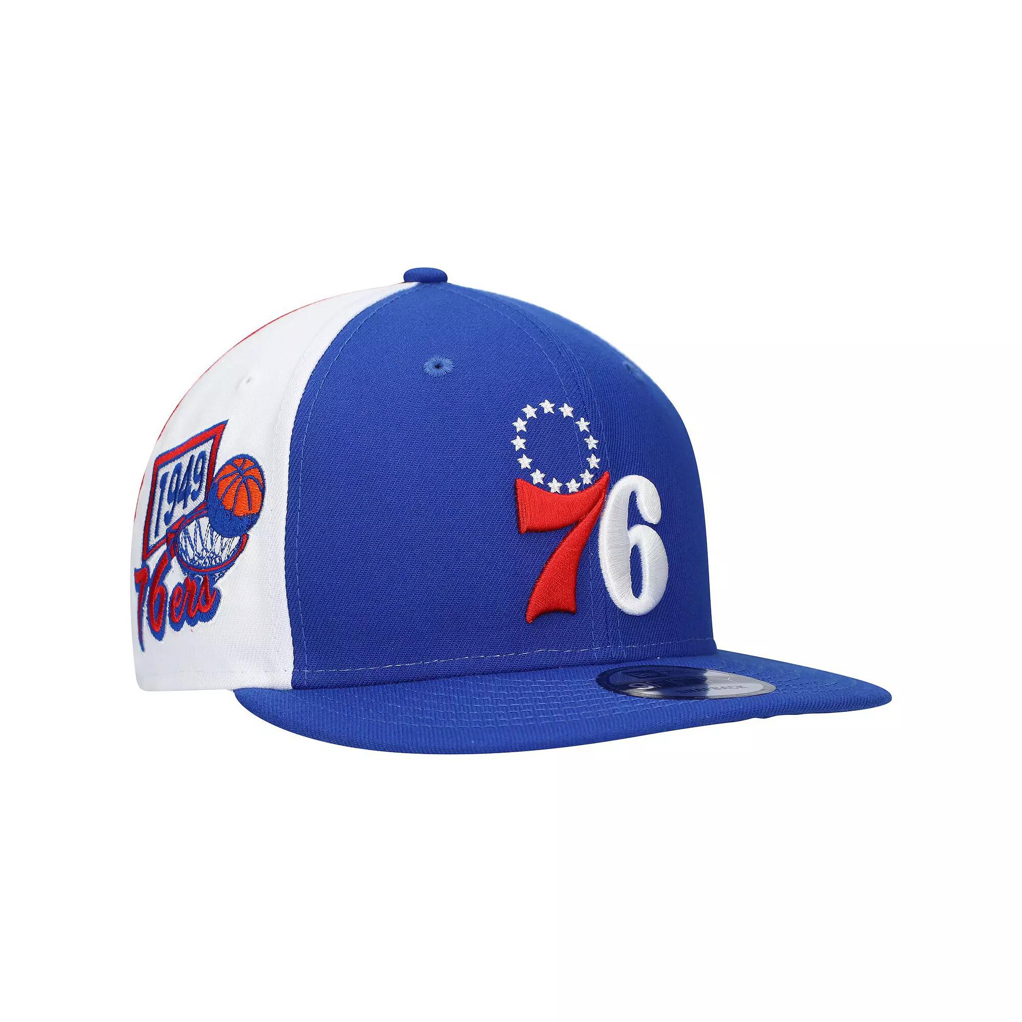 Men's New Era Royal Philadelphia 76ers Pop Panels 9FIFTY Snapback Hat, 76r Blue Product Image