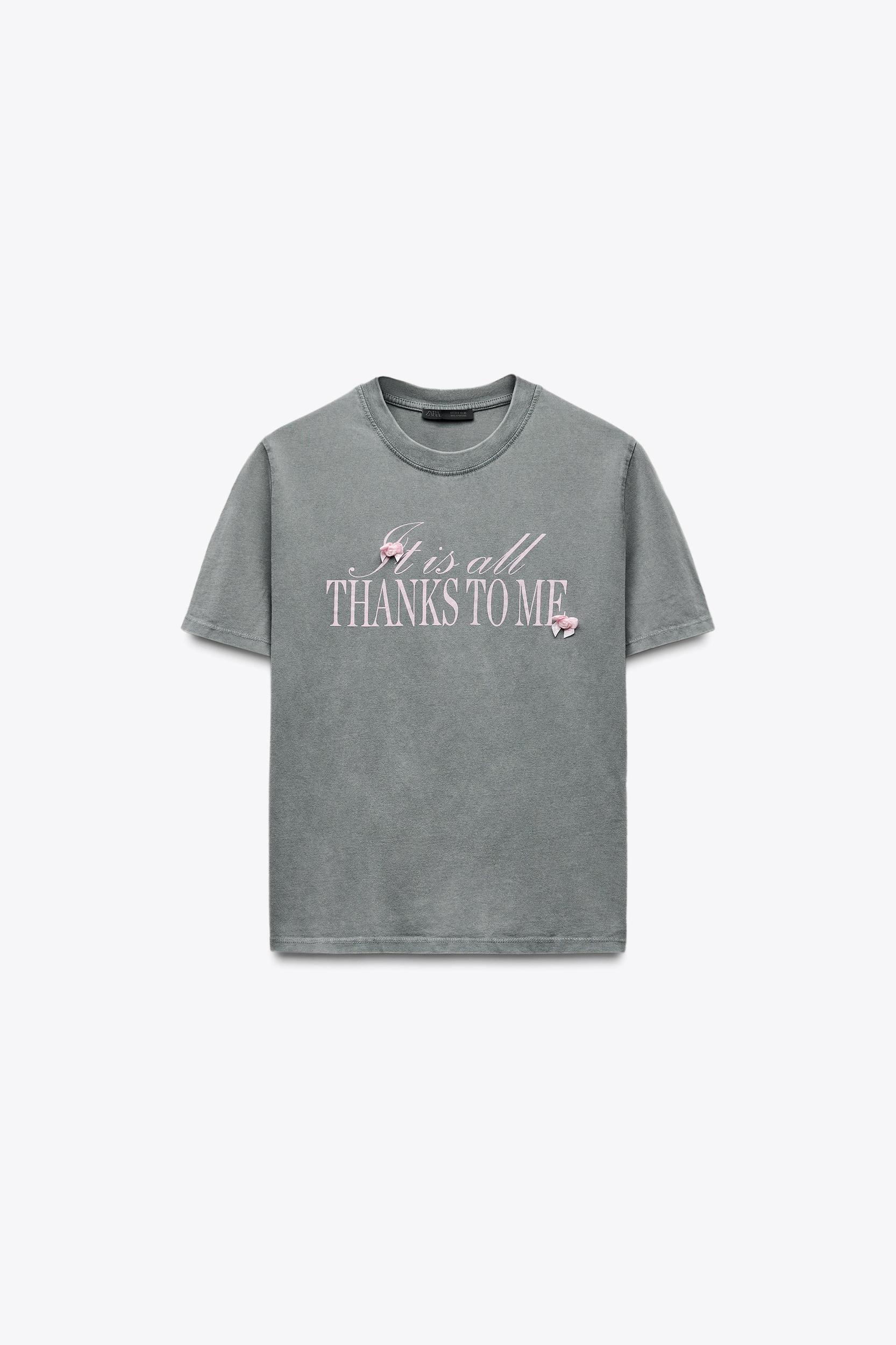 WASHED T-SHIRT WITH TEXT Product Image