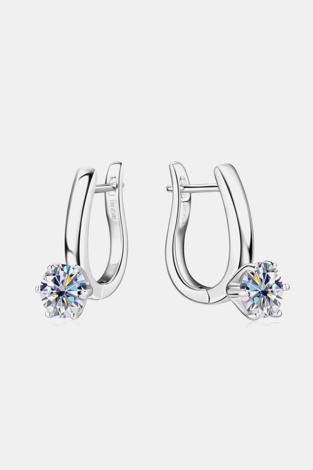 2 Carat Moissanite 925 Sterling Silver Earrings Product Image