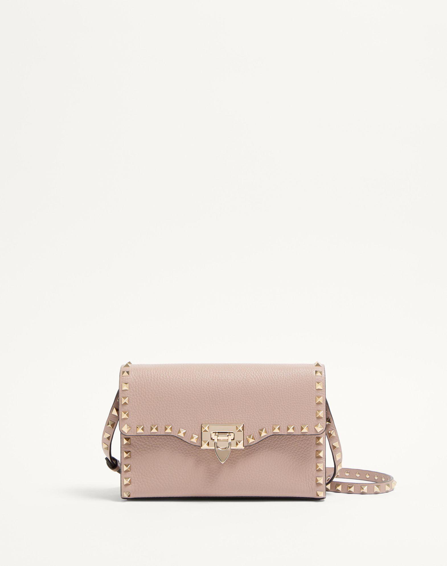 Small Rockstud Grainy Calfskin Crossbody Bag Product Image