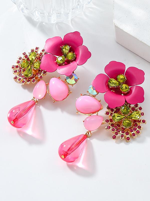 Flower Shape Drop Earrings Product Image