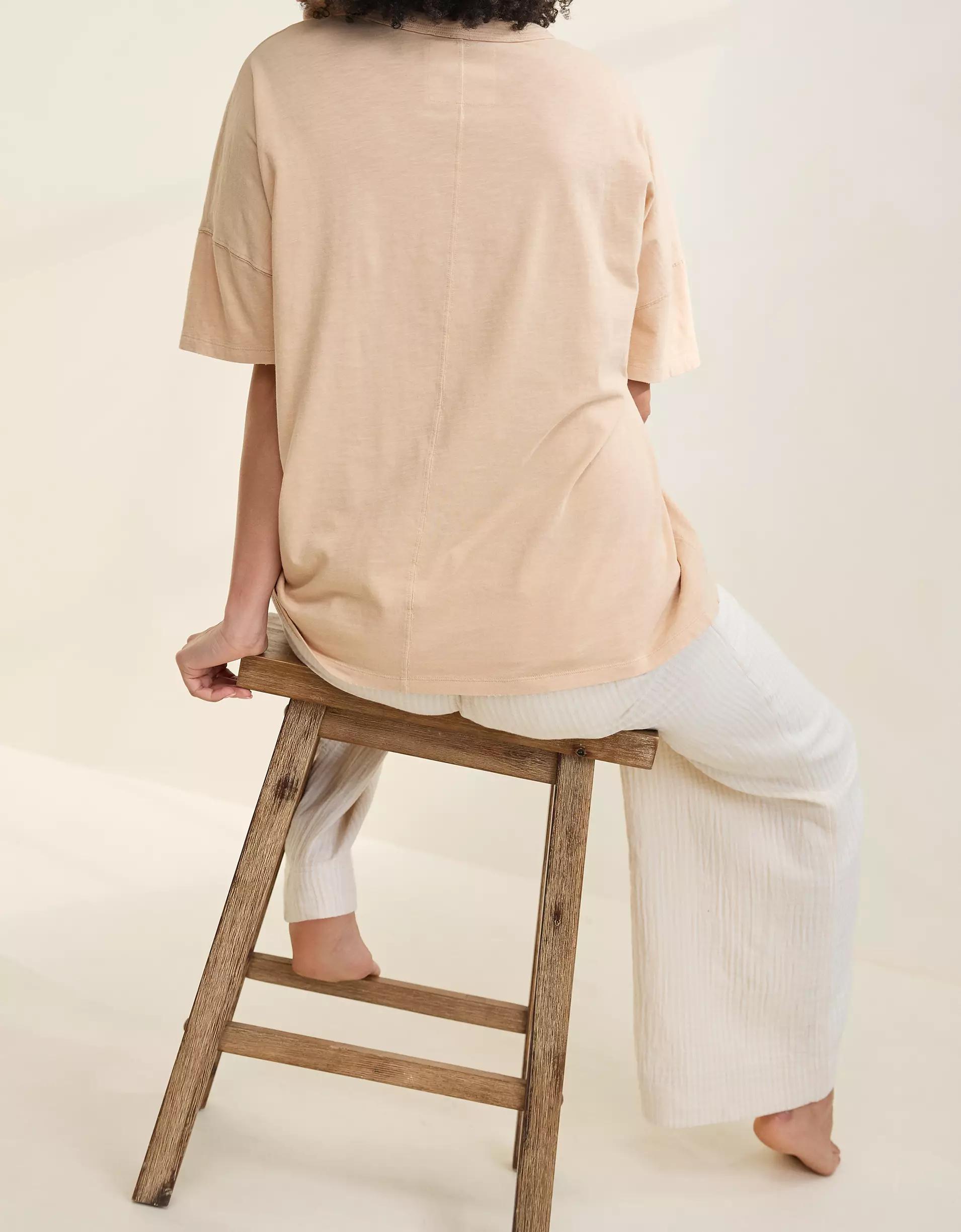 Aerie Oversized Crew Boyfriend T-Shirt Product Image