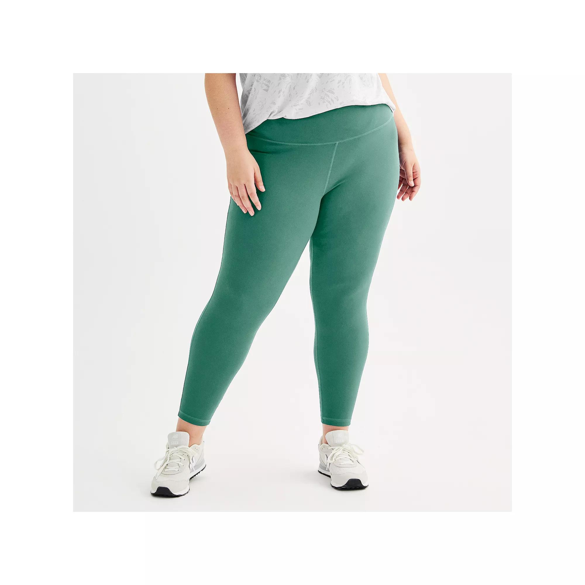 Plus Size Tek Gear® Essential Soft 7/8 Leggings, Women's, Size: 2XL, Mineral Black Product Image