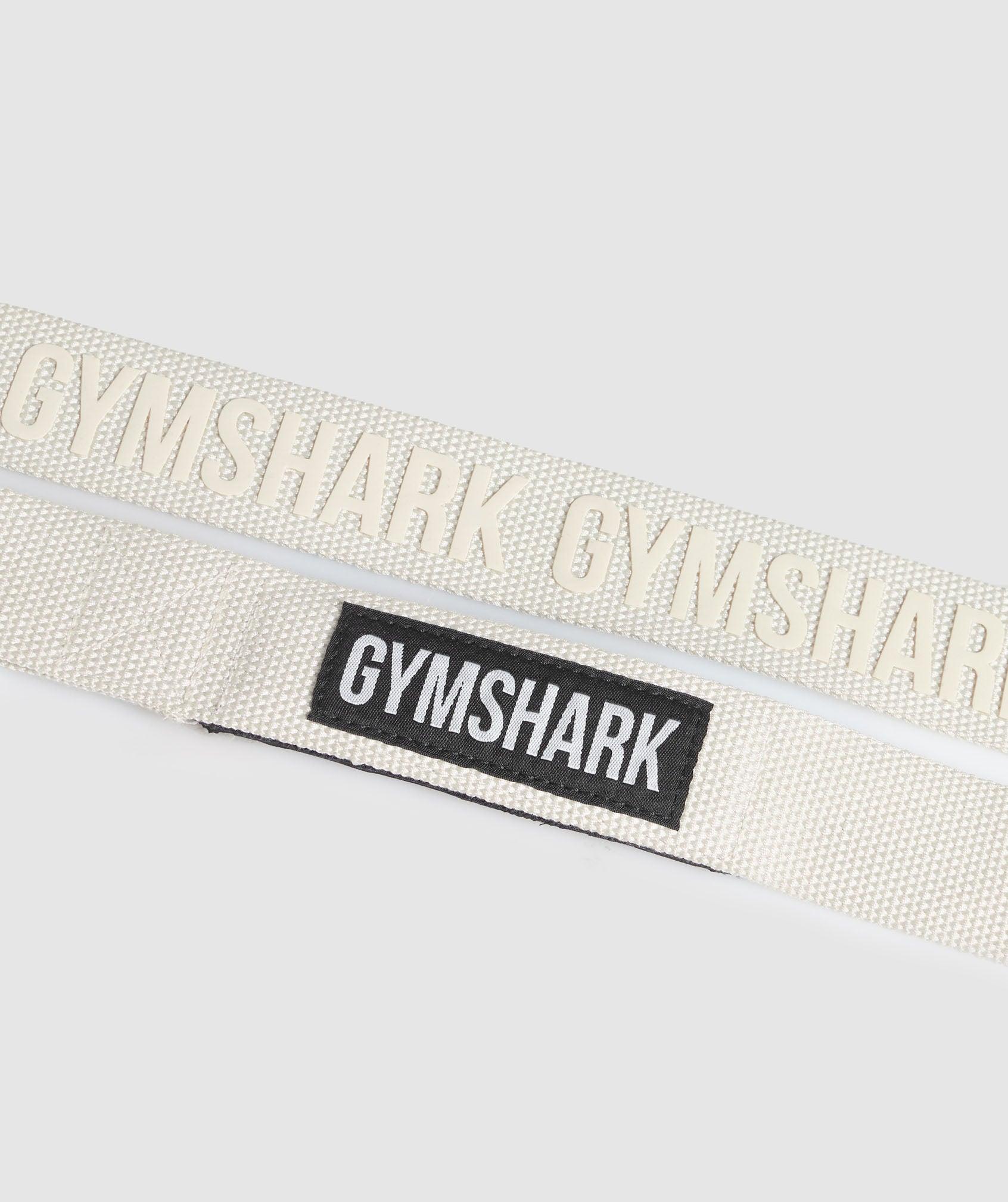 Gymshark Silicone Lifting Straps - Oat White Unisex Product Image