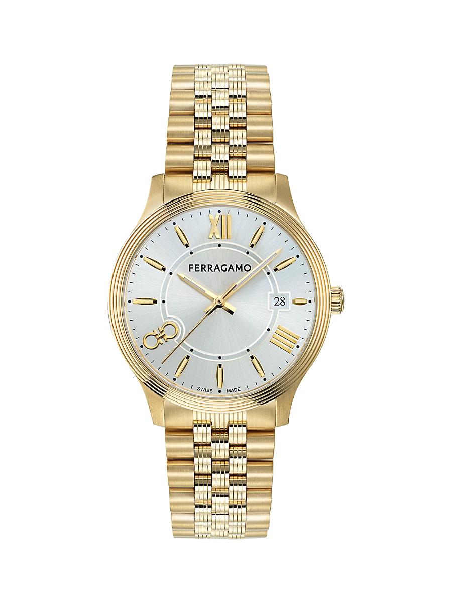 Mens Ferragamo Duo Goldtone Stainless Steel Bracelet Watch/40MM Product Image