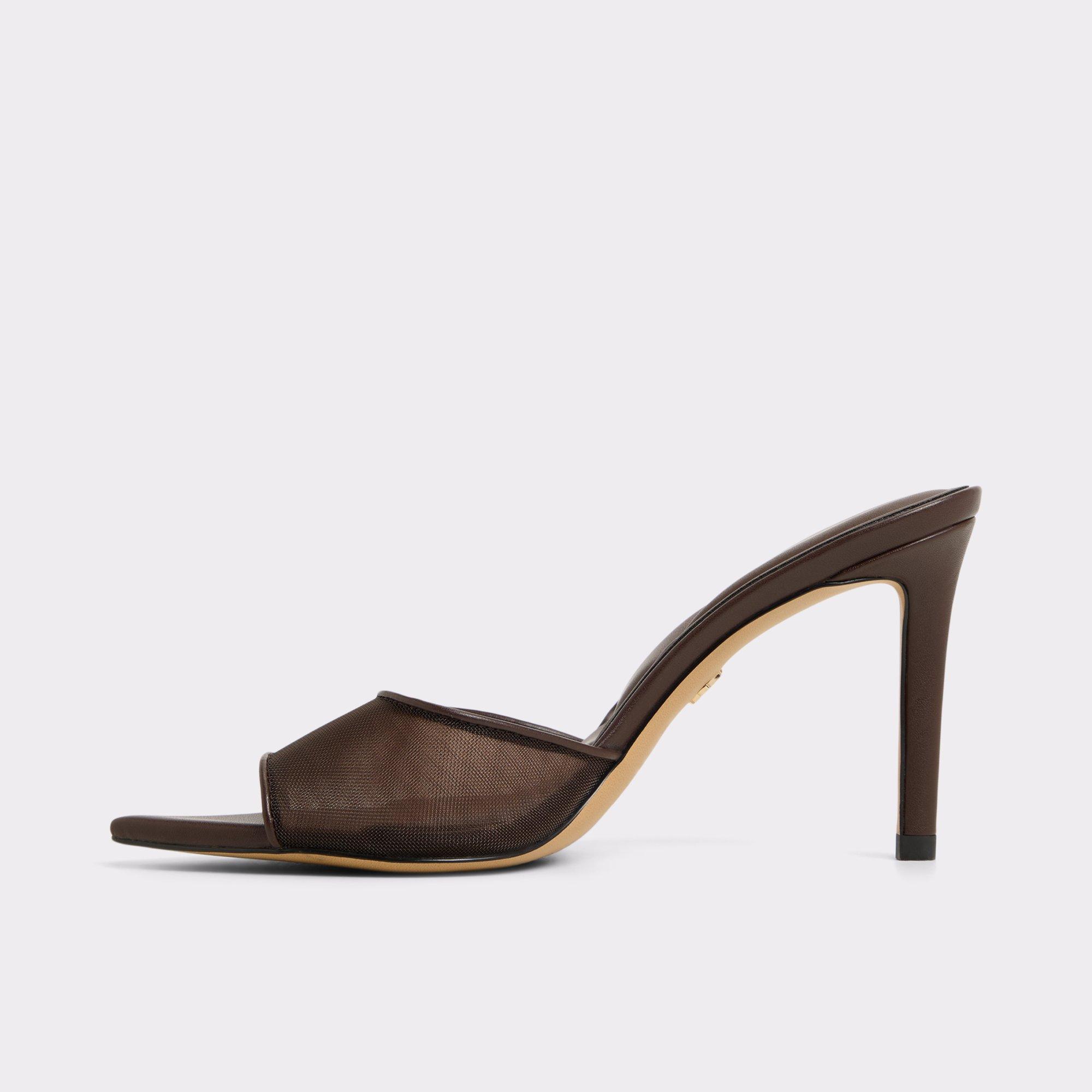 Anyabrilden Dark Brown Women's Heeled mules | ALDO US Product Image