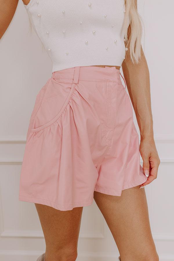 The Juliet High Waist Faux Leather Shorts Product Image