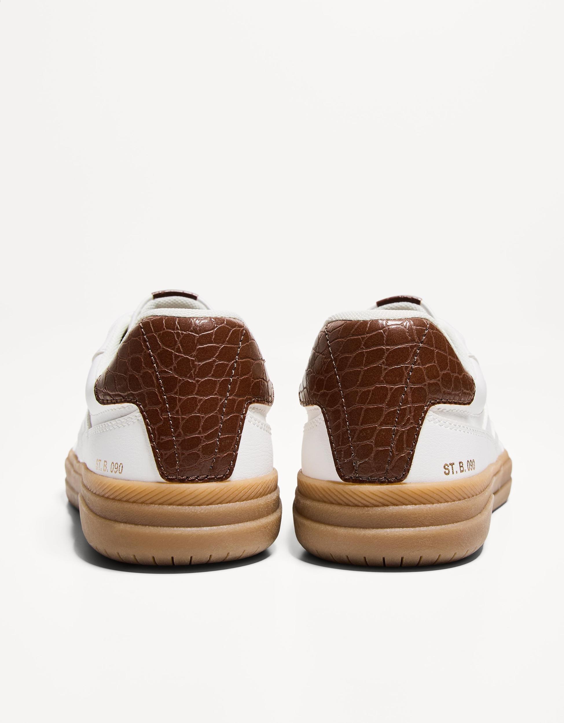 Retro sneakers with animal print details Product Image