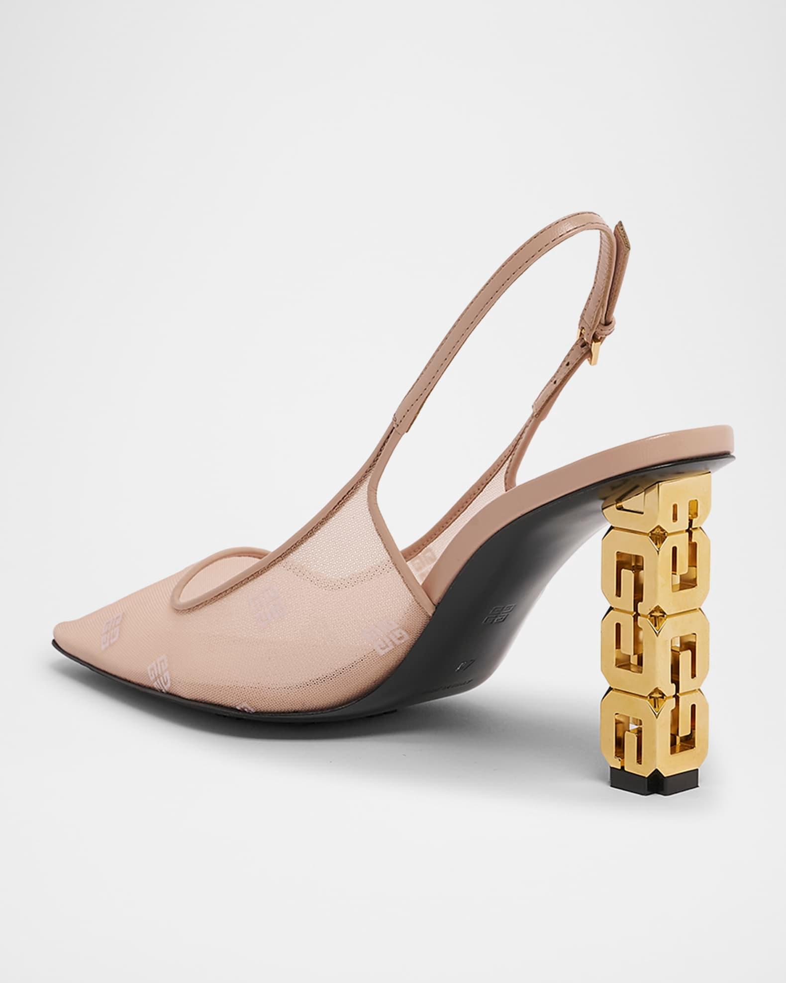 G Cube Mesh Slingback Pumps Product Image