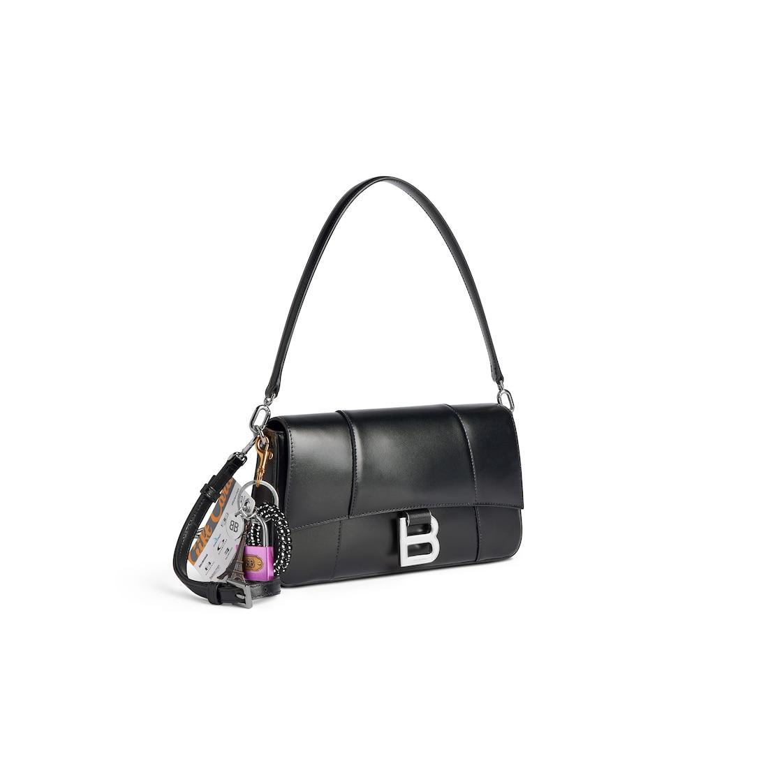 Women's Hourglass Sling Bag Medium With Charms in Black Product Image